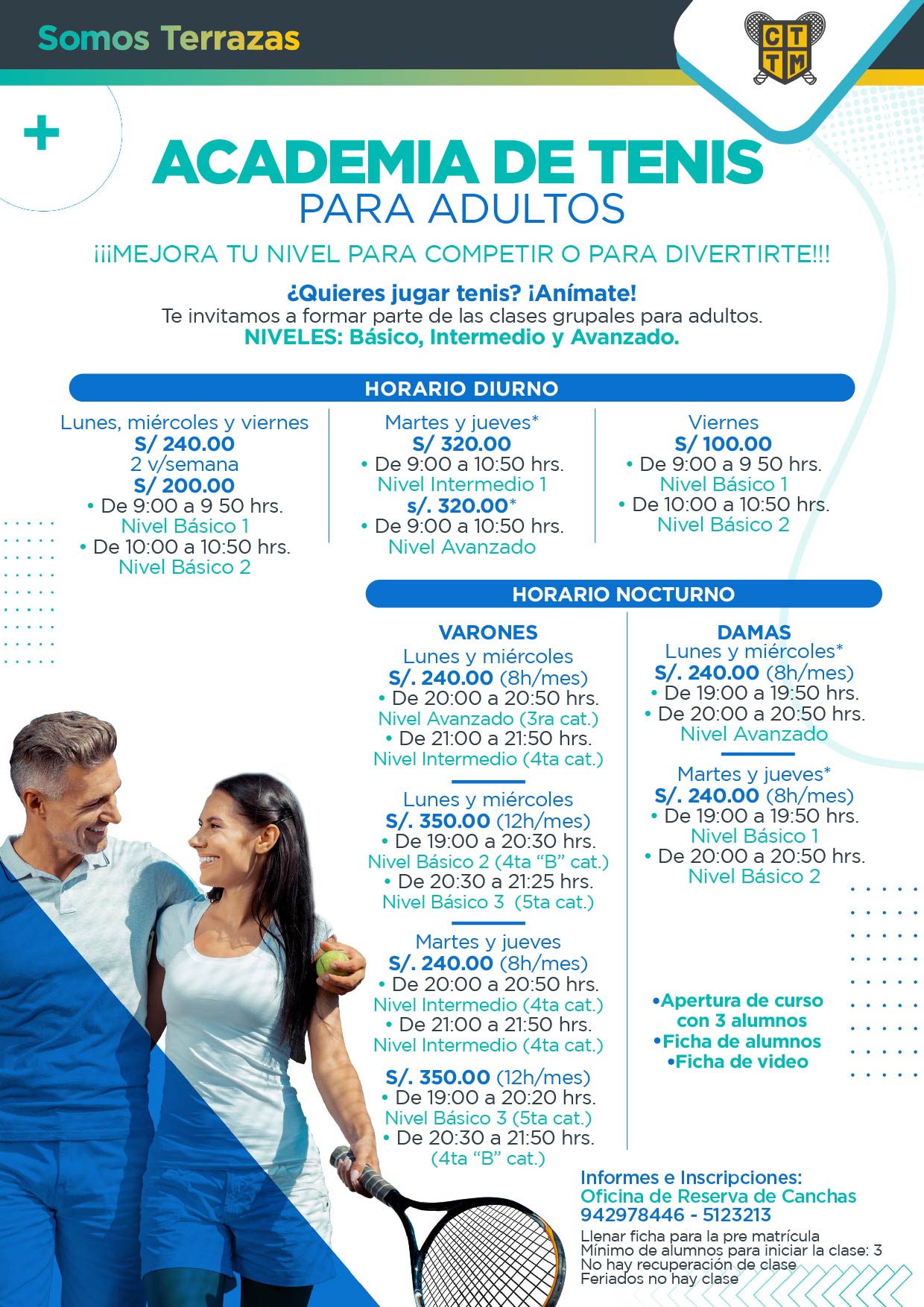 ACADEMIA DE TENIS PARA ADULTOS