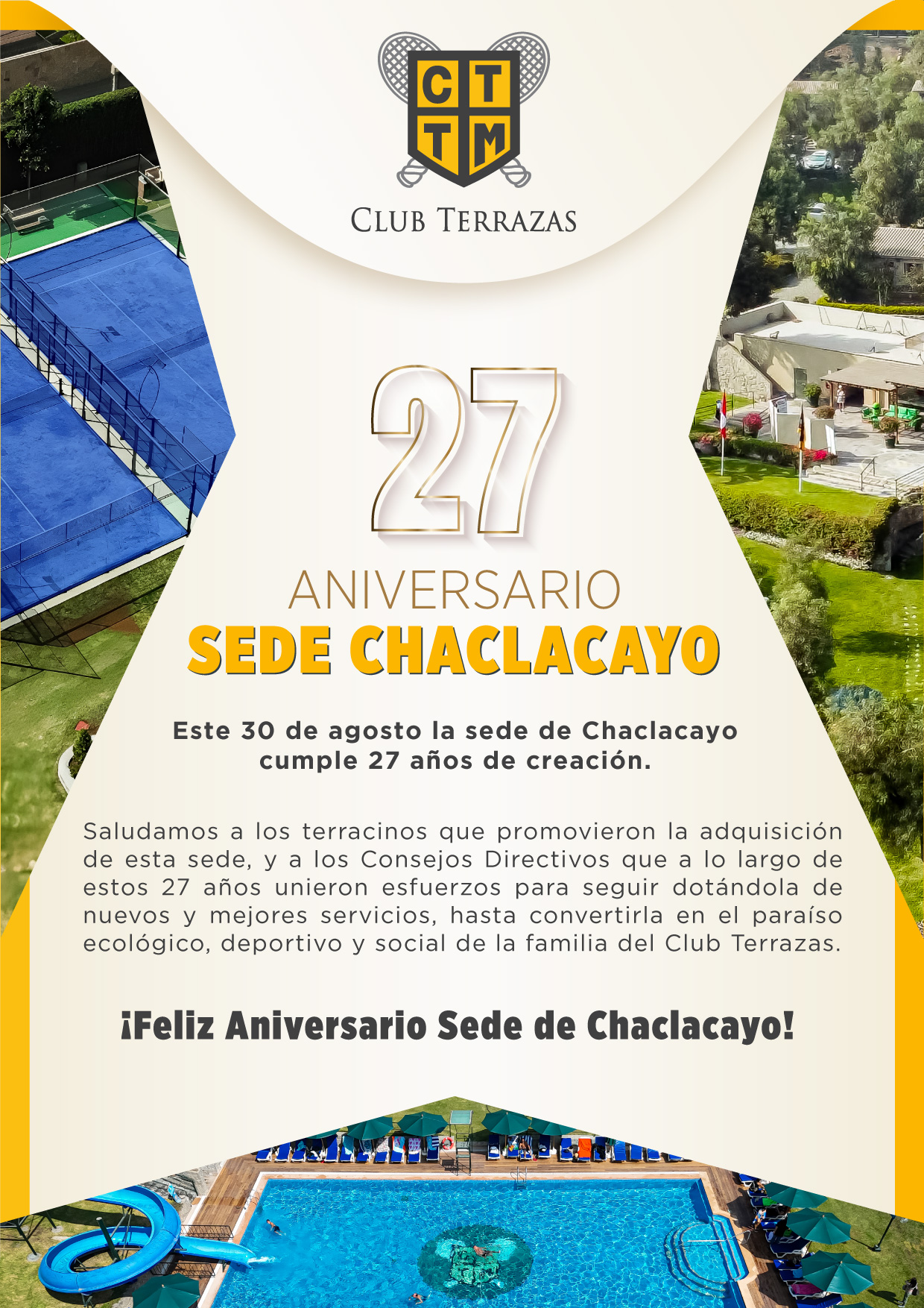 27º ANIVERSARIO DE LA  SEDE CHACLACAYO 
