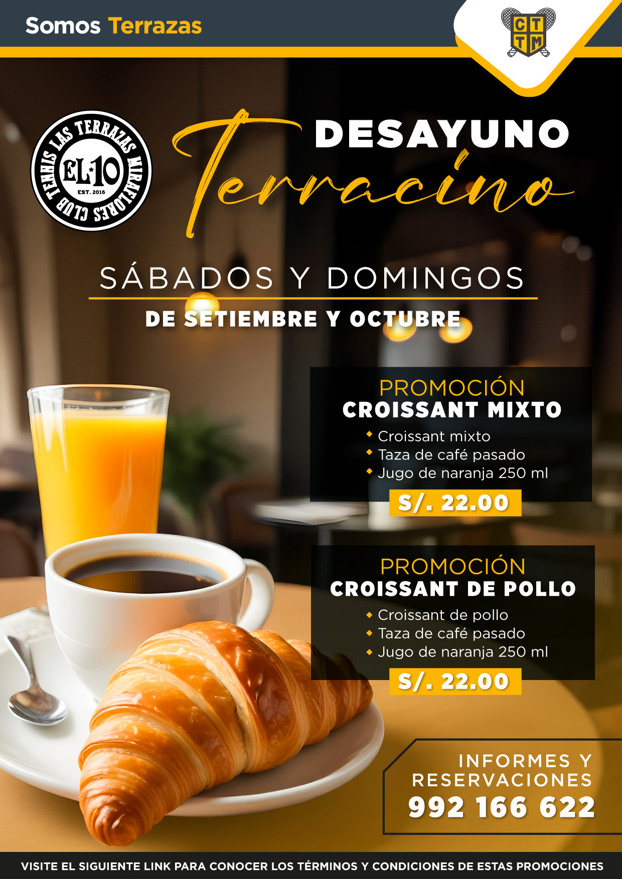 DESAYUNO TERRACINO: EL 10