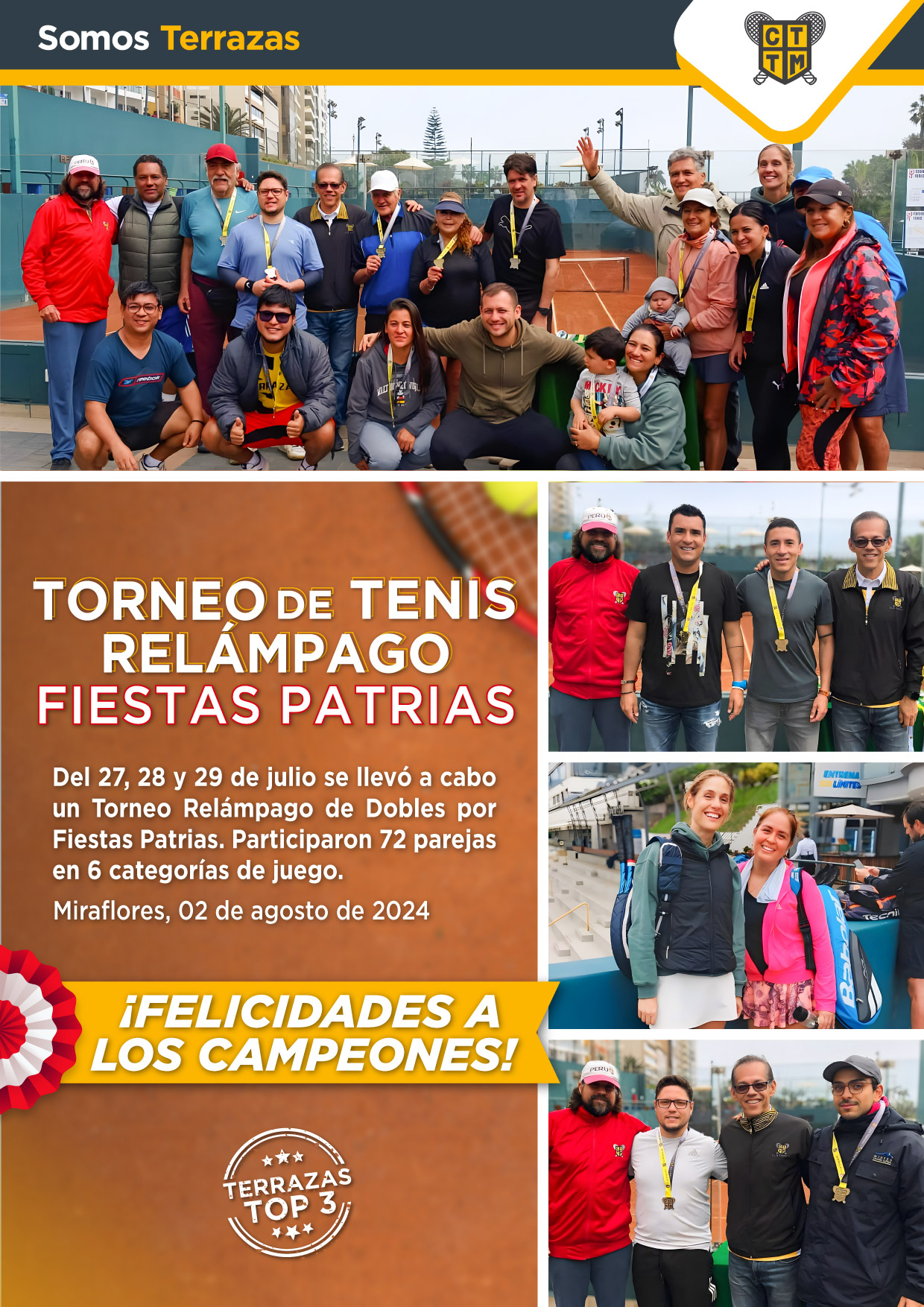 TORNEO DE TENIS POR FIESTAS PATRIAS 