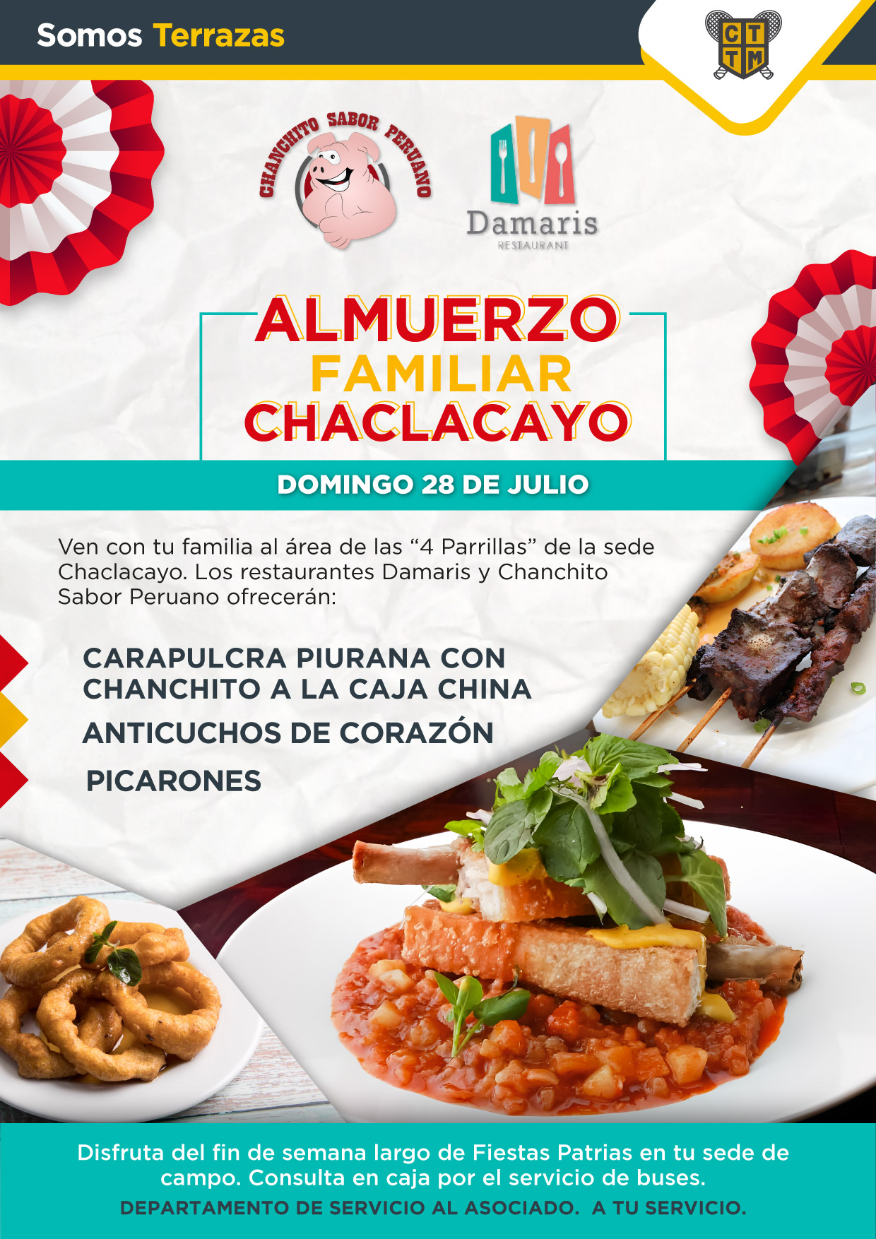 ALMUERZO FAMILIAR SEDE CHACLACAYO - DOMINGO 28 DE JULIO
