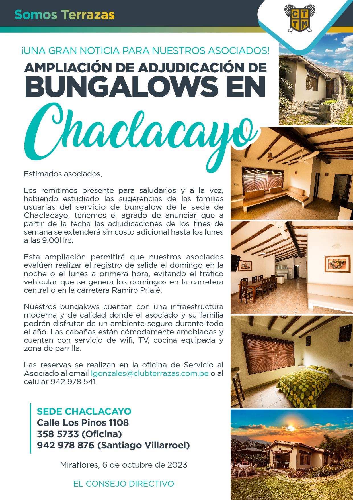 AMPLIACIÓN DE ADJUDICACIÓN DE BUNGALOWS EN CHACLACAYO