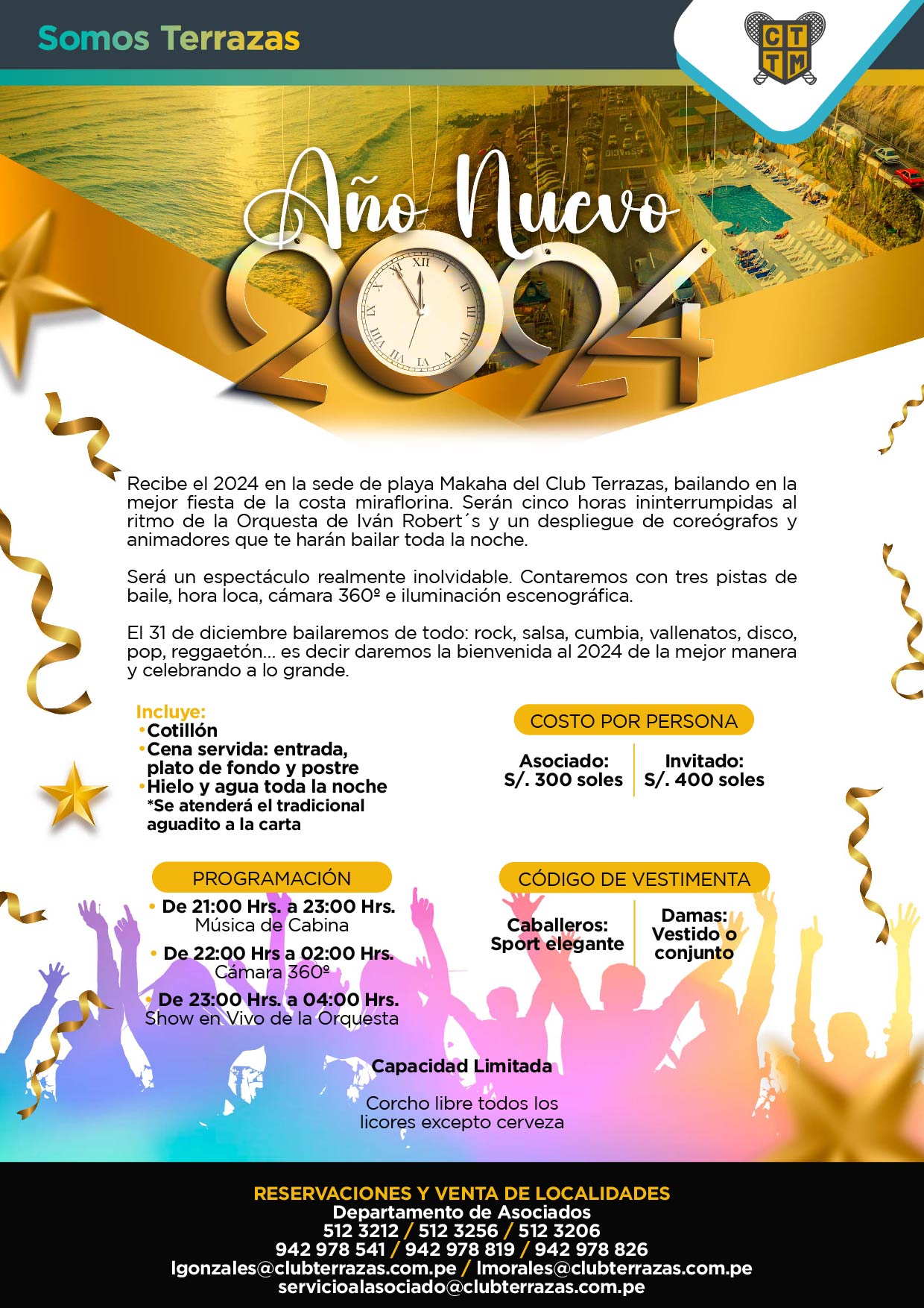 NO ESPERES EL ÚLTIMO MOMENTO Y ASEGURA TU ASISTENCIA A LA MEJOR FIESTA DE AÑO NUEVO 