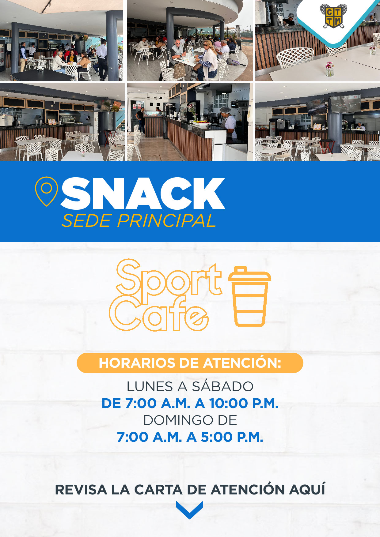 REVISA LA CARTA DE ATENCIÓN DE SPORT CAFÉ