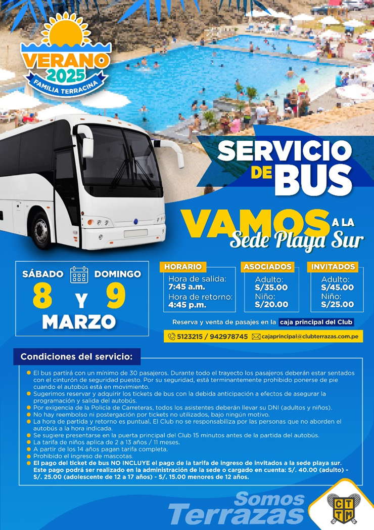🚌 SERVICIO DE BUS A SEDE CHEPECONDE 🚌