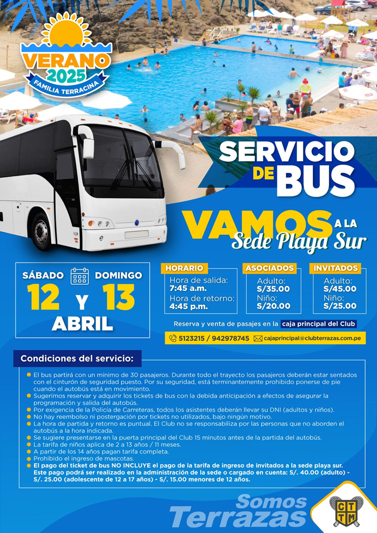 🚌 SERVICIO DE BUS A SEDE CHEPECONDE 🚌