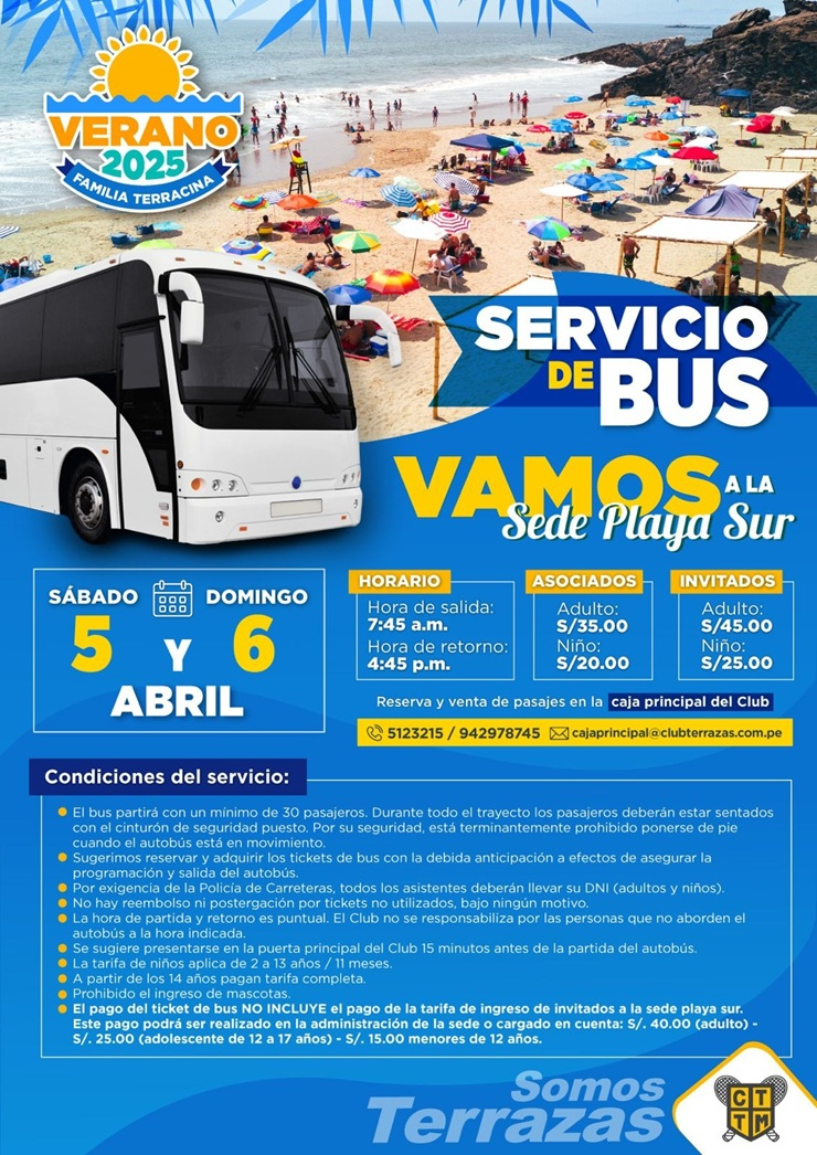 🚌 SERVICIO DE BUS A SEDE CHEPECONDE 🚌