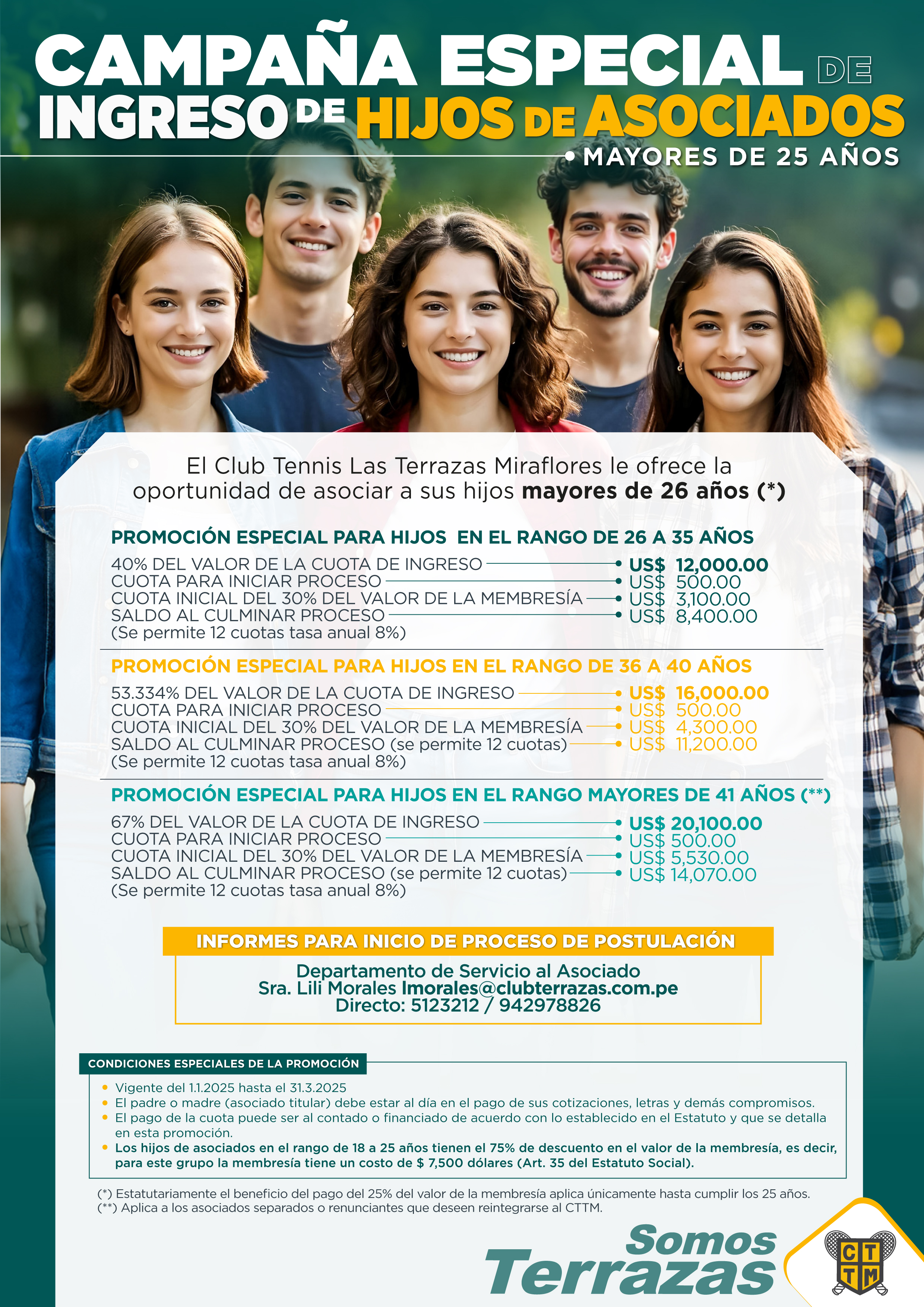 🎉 CAMPAÑA ESPECIAL DE INGRESO DE HIJOS DE ASOCIADOS MAYORES DE 25 AÑOS 👨‍👩‍👧‍👦