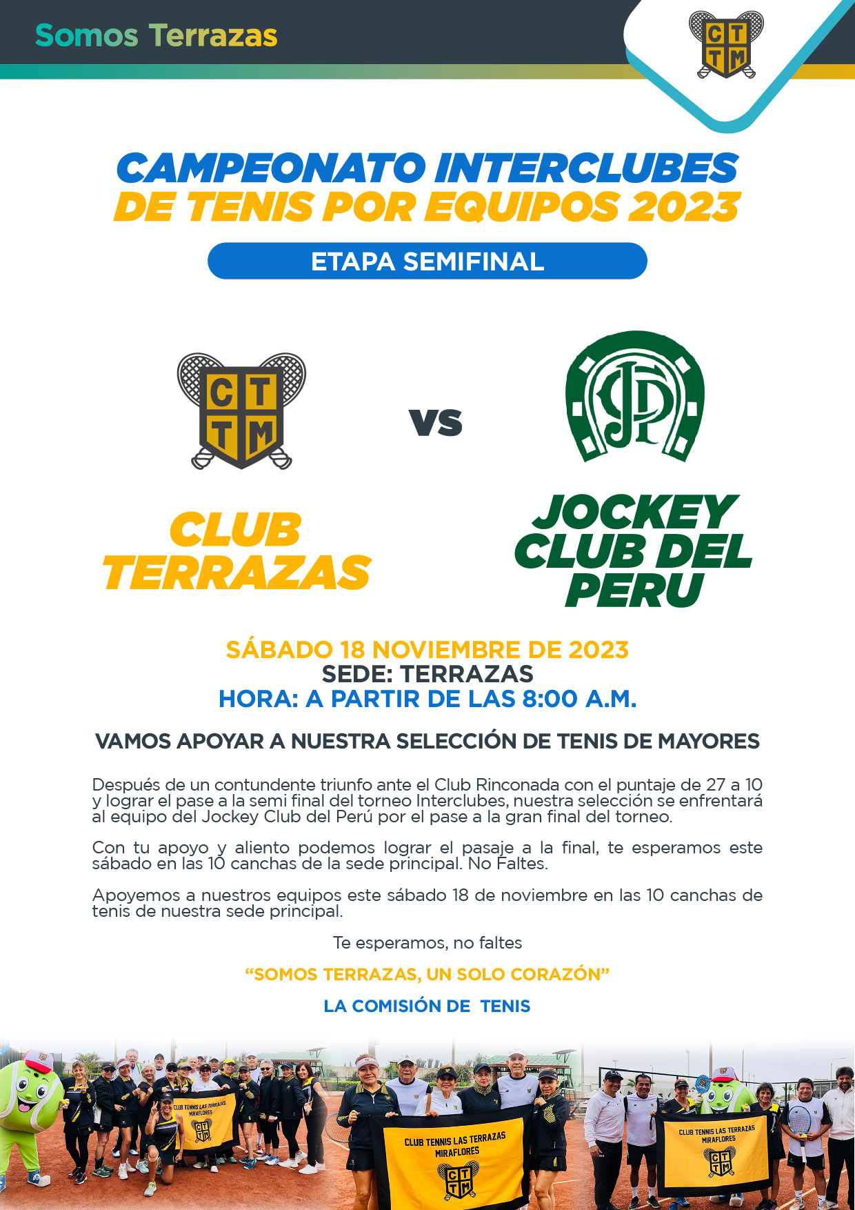 CAMPEONATO INTERCLUBES DE TENIS POR EQUIPOS 2023 - ETAPA SEMIFINAL