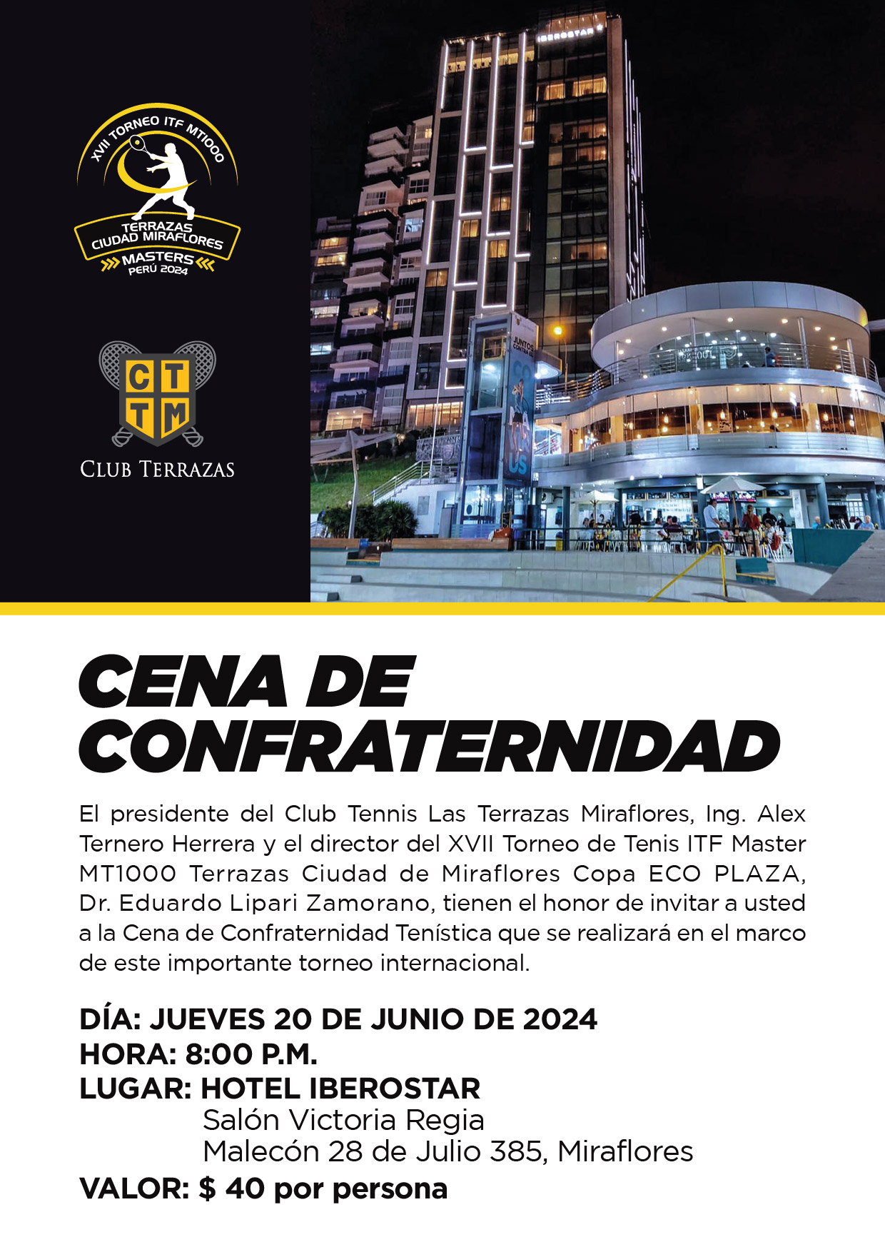 CENA DE CONFRATERNIDAD