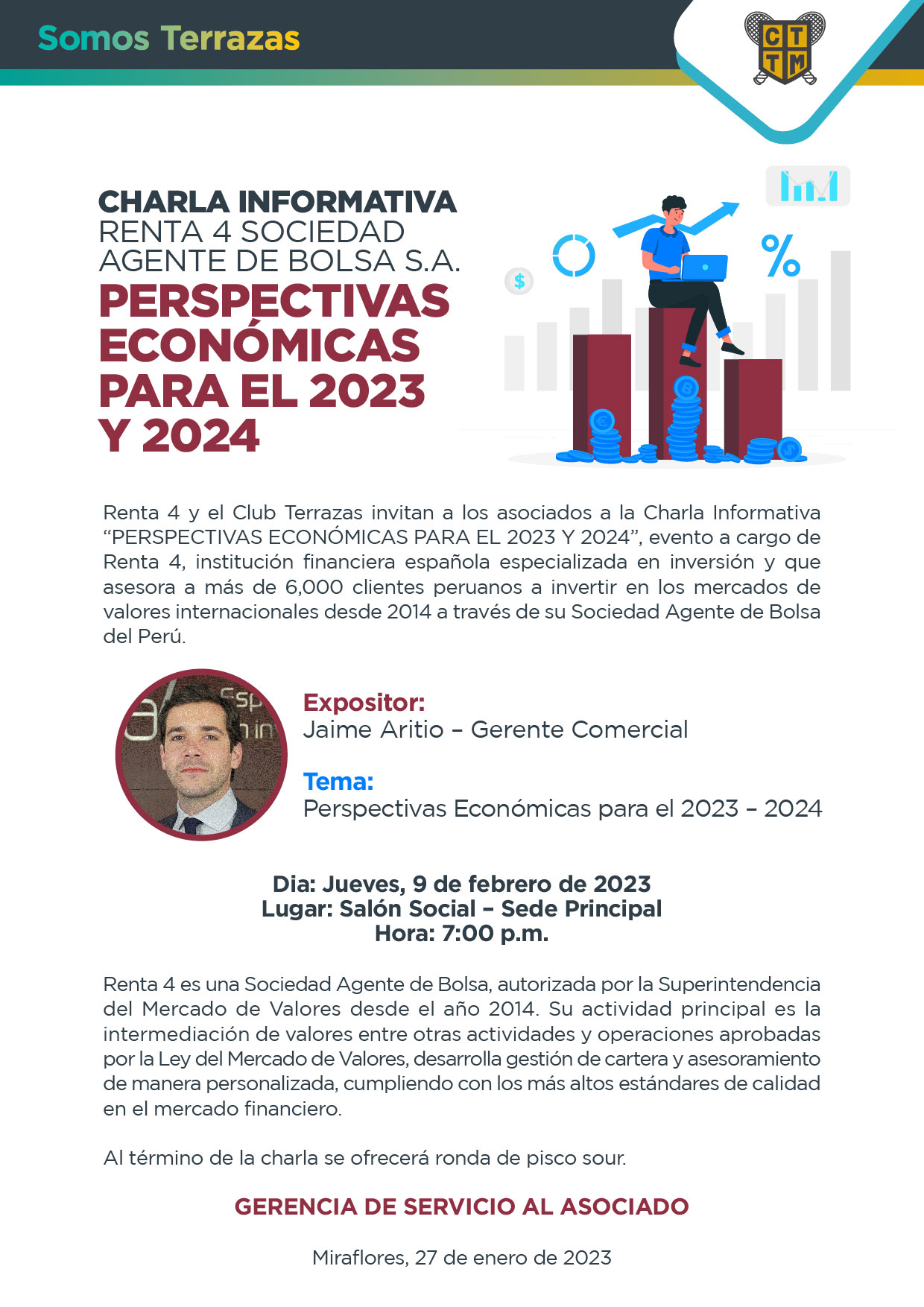  CHARLA INFORMATIVA: PERSPECTIVAS ECONÓMICAS PARA EL 2023 Y 2024 - RENTA 4 SOCIEDAD AGENTE DE BOLSA S.A. 