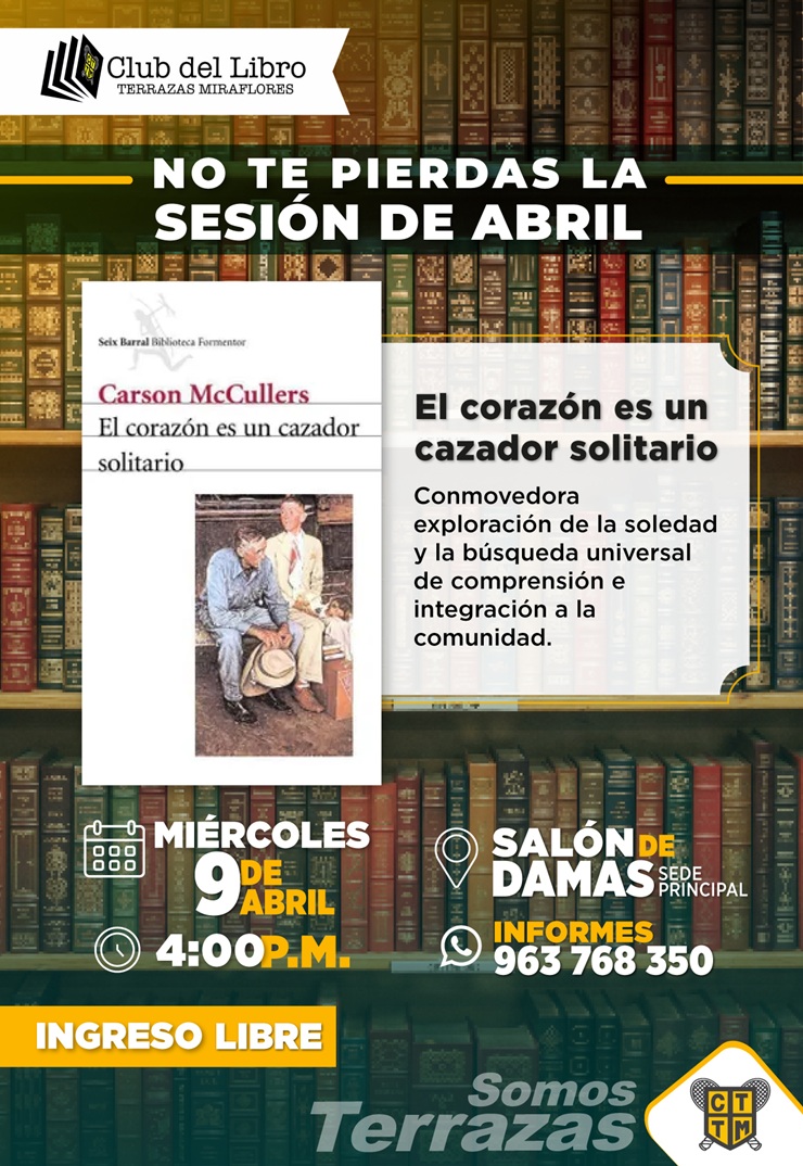 📅 TE INVITAMOS A LA SESIÓN DE ABRIL DEL CLUB DEL LIBRO 📚