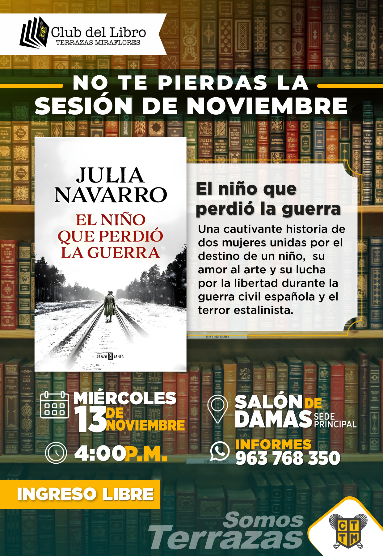 SESIÓN DE NOVIEMBRE DEL CLUB DEL LIBRO