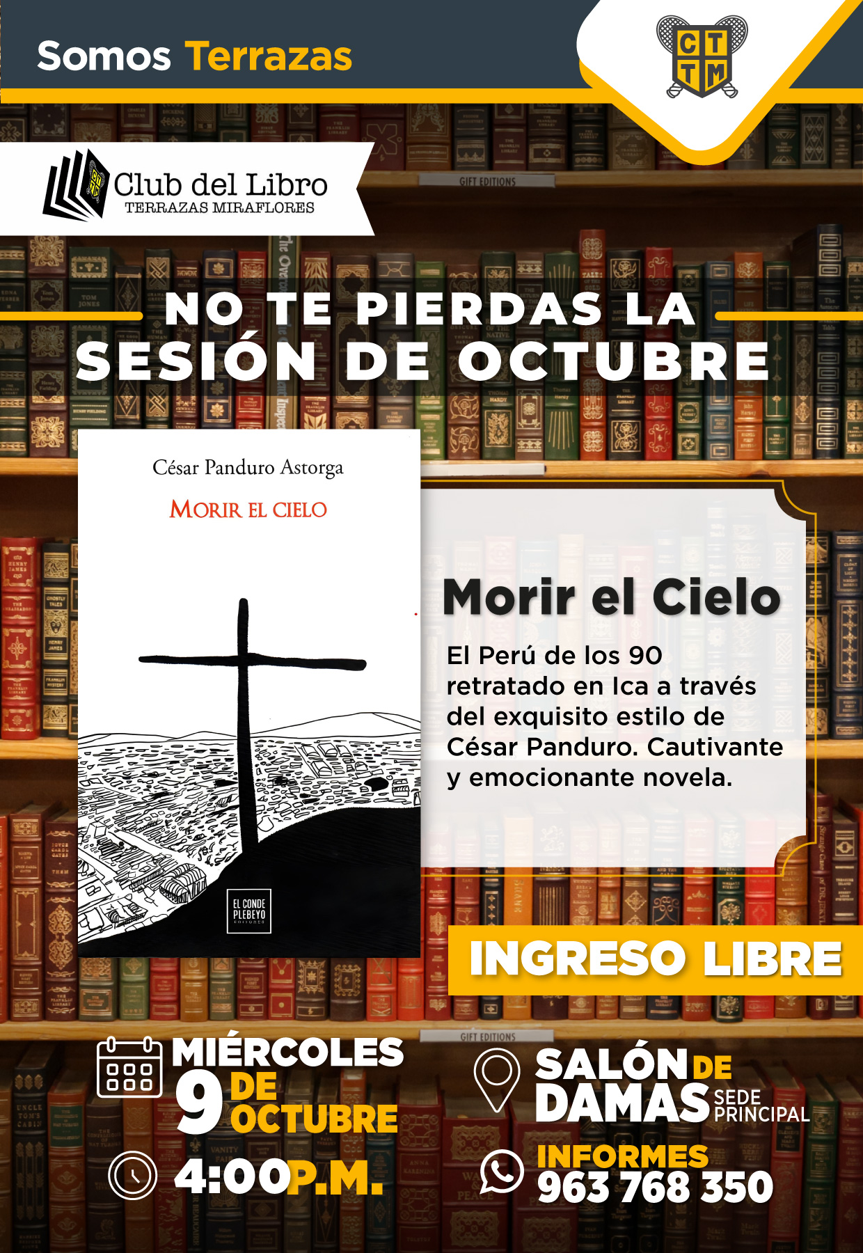 SESIÓN DE OCTUBRE DEL CLUB DEL LIBRO 