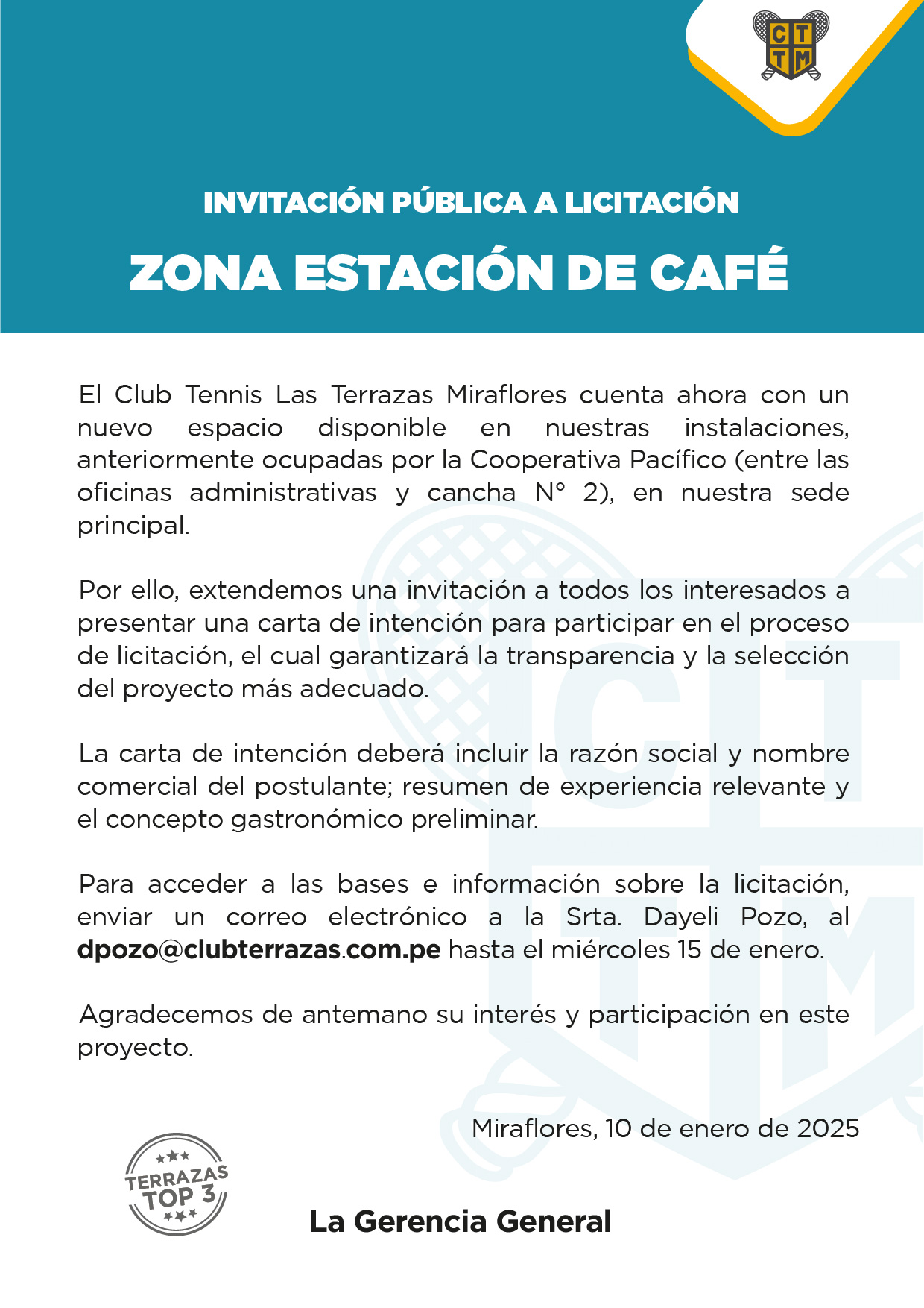 📢 INVITACIÓN PÚBLICA A LICITACIÓN: ZONA ESTACIÓN DE CAFÉ ☕️📑