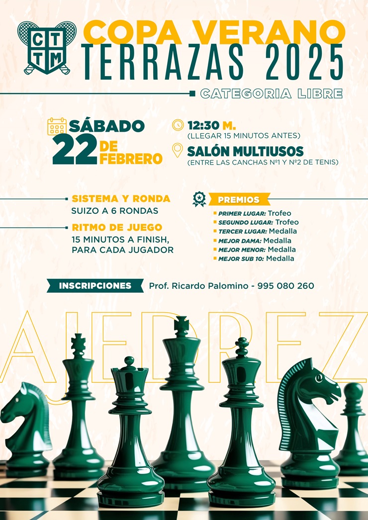 COPA VERANO DE AJEDREZ TERRAZAS 2025 ♟️🏆🌞