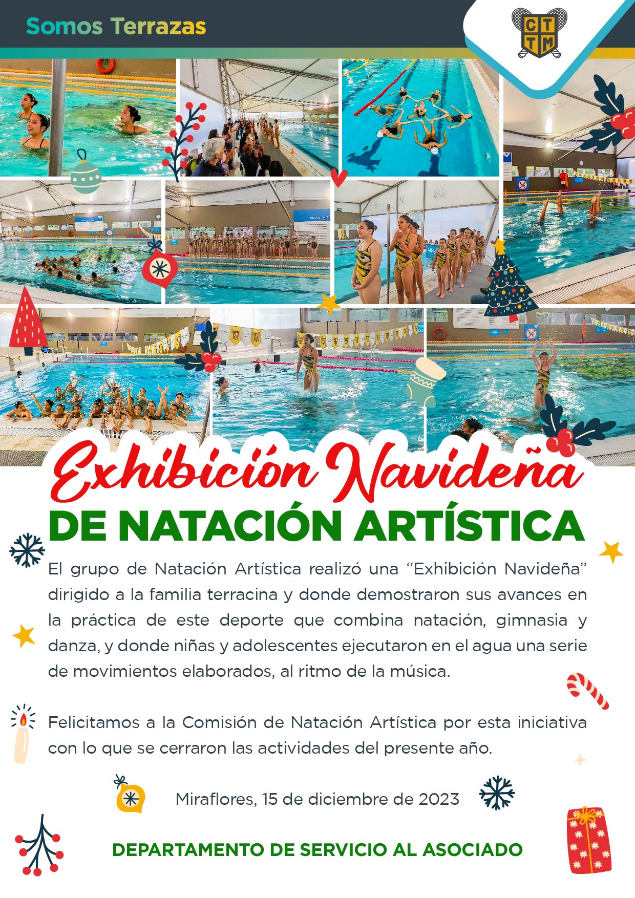 EXHIBICIÓN NAVIDEÑA DE NATACIÓN ARTÍSTICA