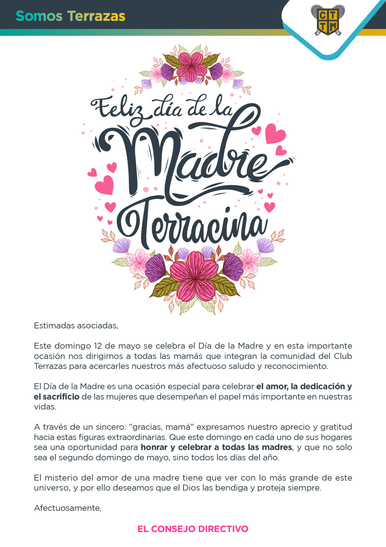 FELIZ DÍA MADRE TERRACINA