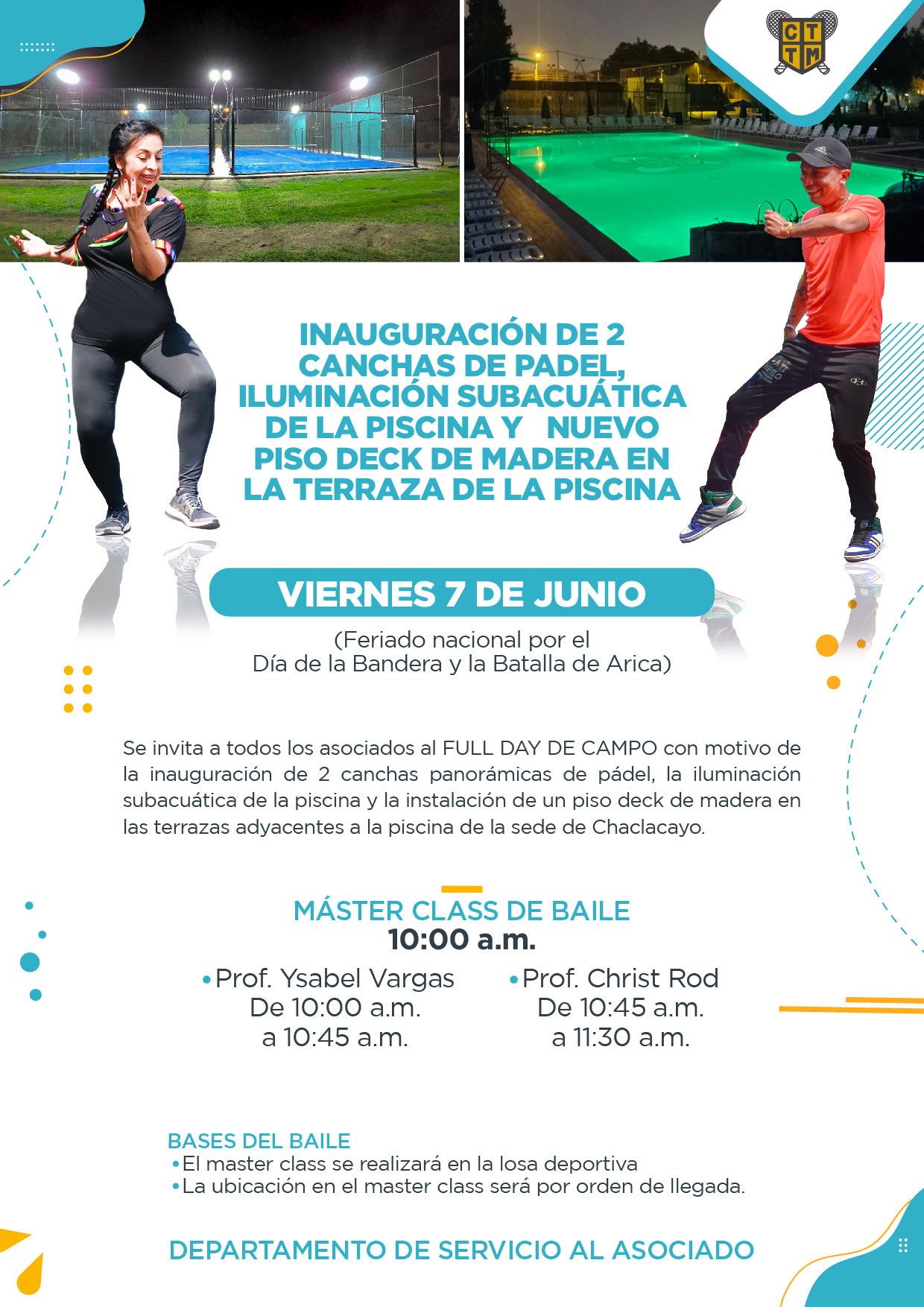 MÁSTER CLASS DE BAILE: VIERNES 7 DE JUNIO EN LA SEDE CHACLACAYO