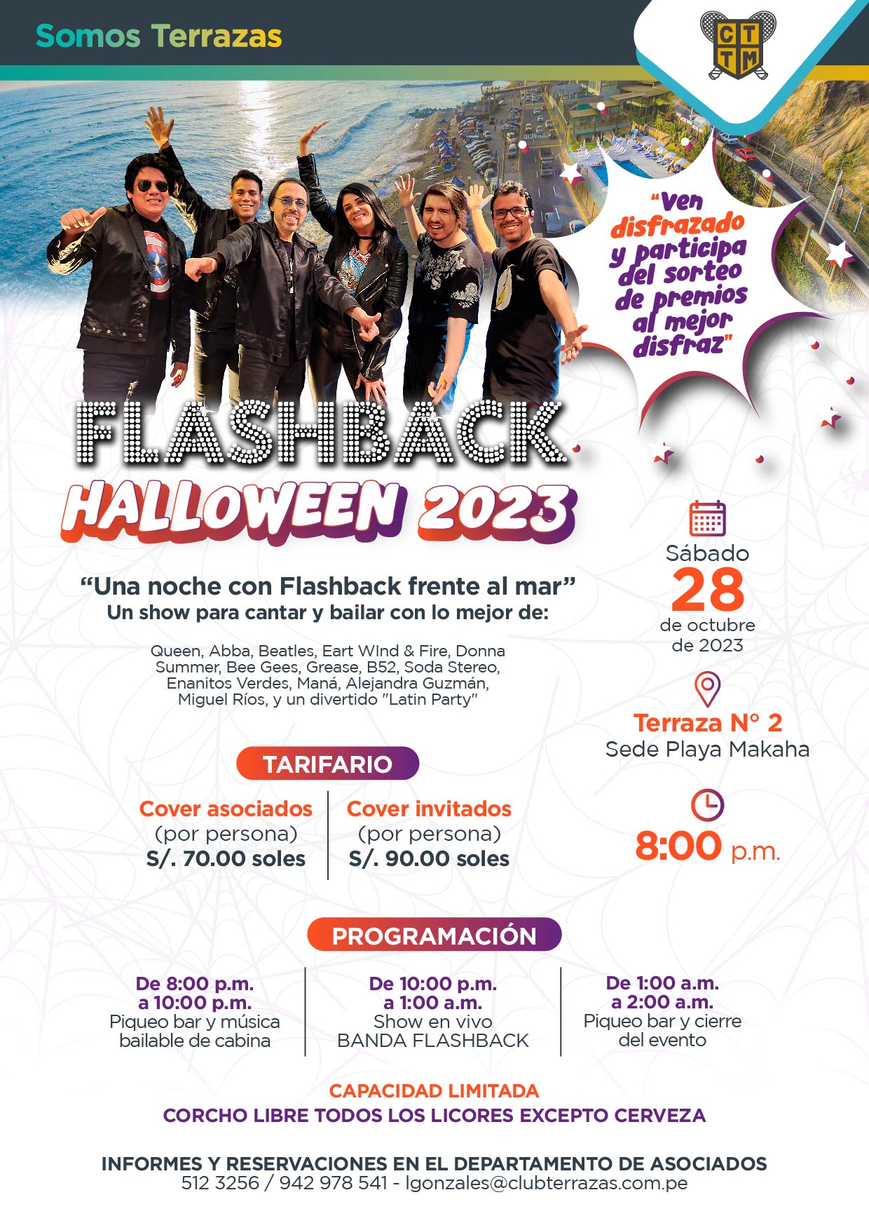 ¡NO TE QUEDES FUERA! ASEGURA TU ASISTENCIA A LA UNA NOCHE FRENTE AL MAR CON FLASHBACK