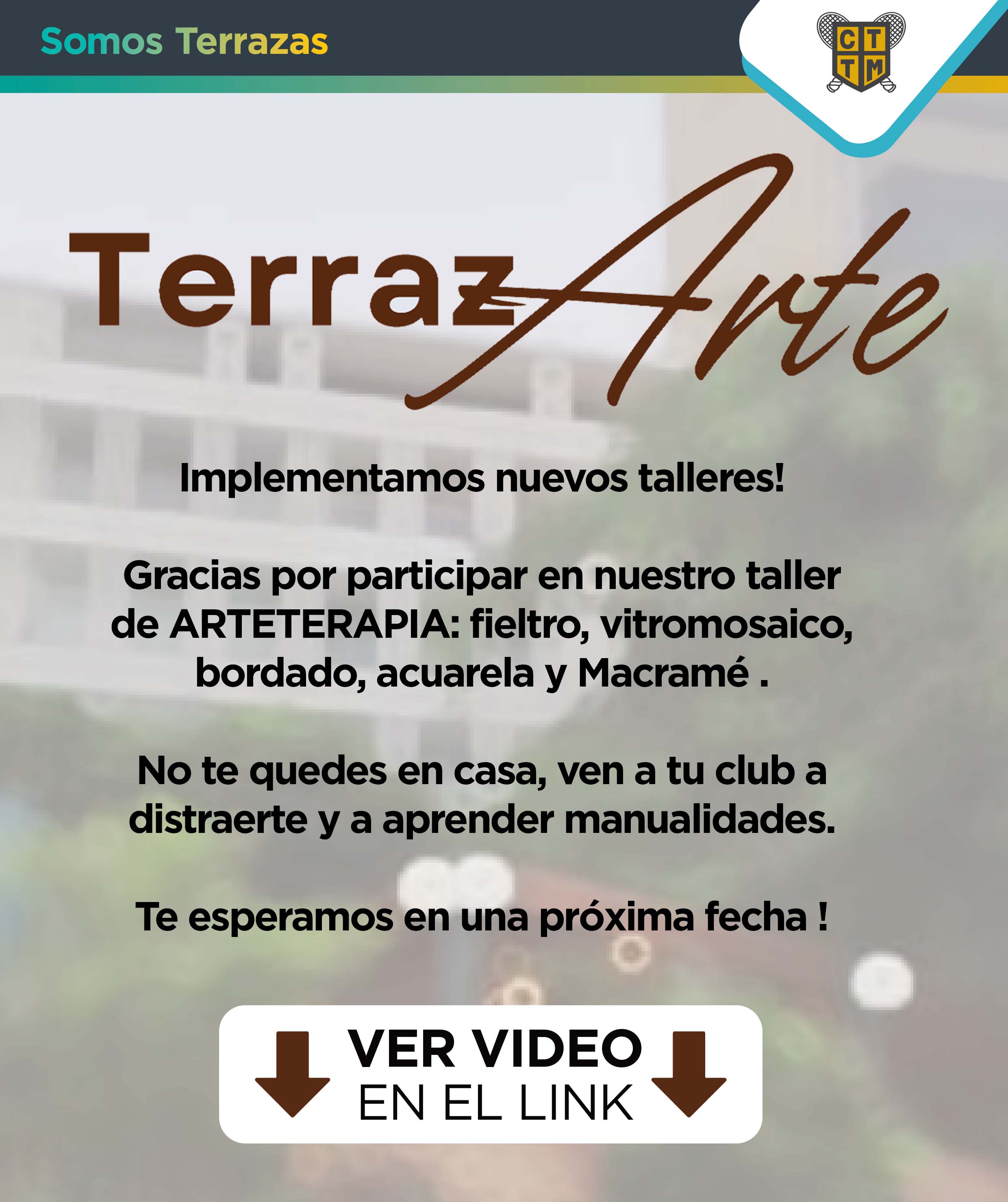 IMPLEMENTAMOS NUEVOS TALLERES: ARTETERAPIA