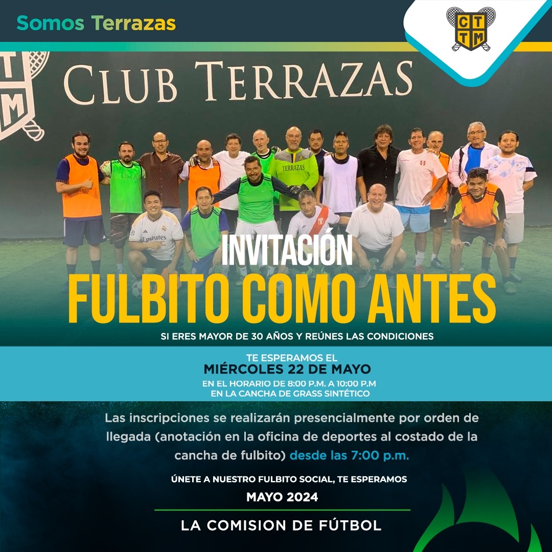 ¡¡¡ESTÁS CONVOCADO!!! INVITACIÓN: FULBITO COMO ANTES