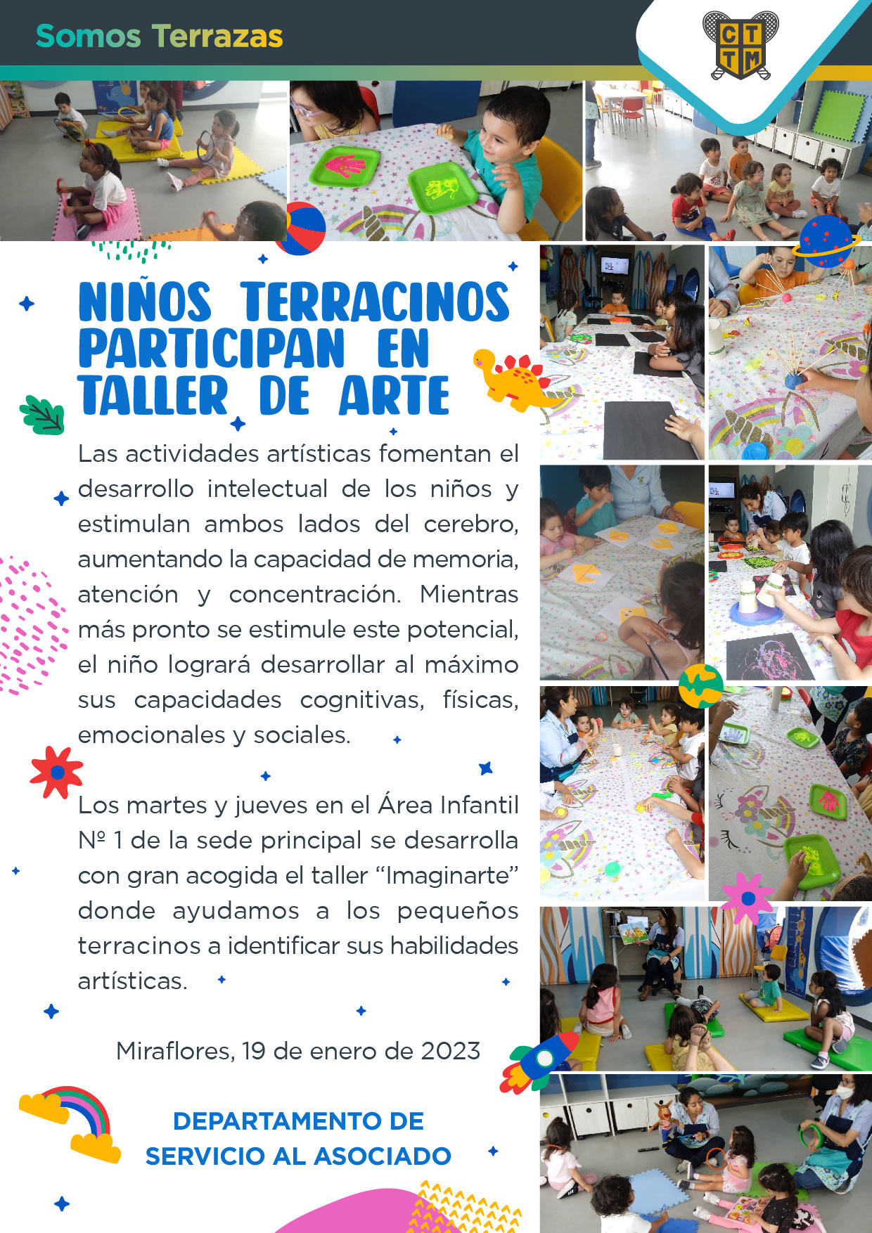 NIÑOS TERRACINOS PARTICIPAN EN TALLER DE ARTE