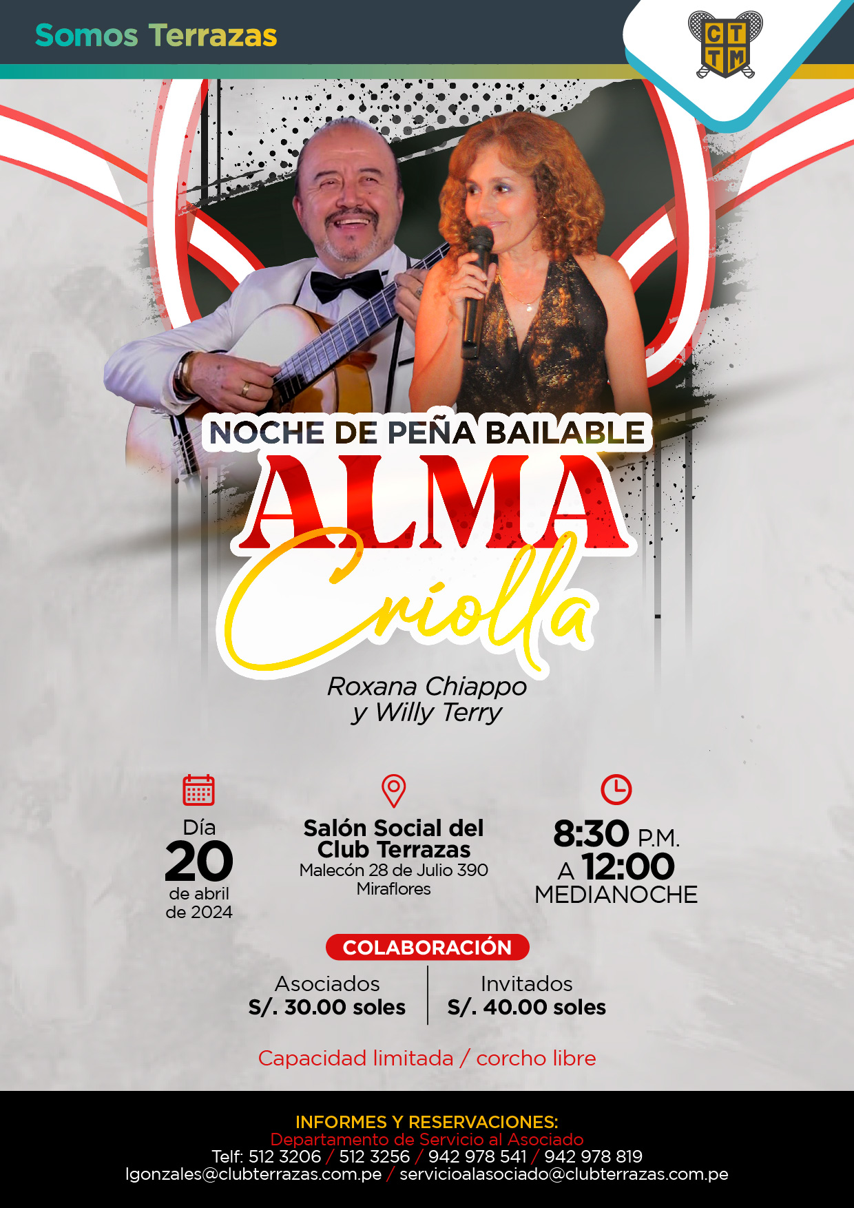 NOCHE DE PEÑA BAILABLE: ALMA CRIOLLA 