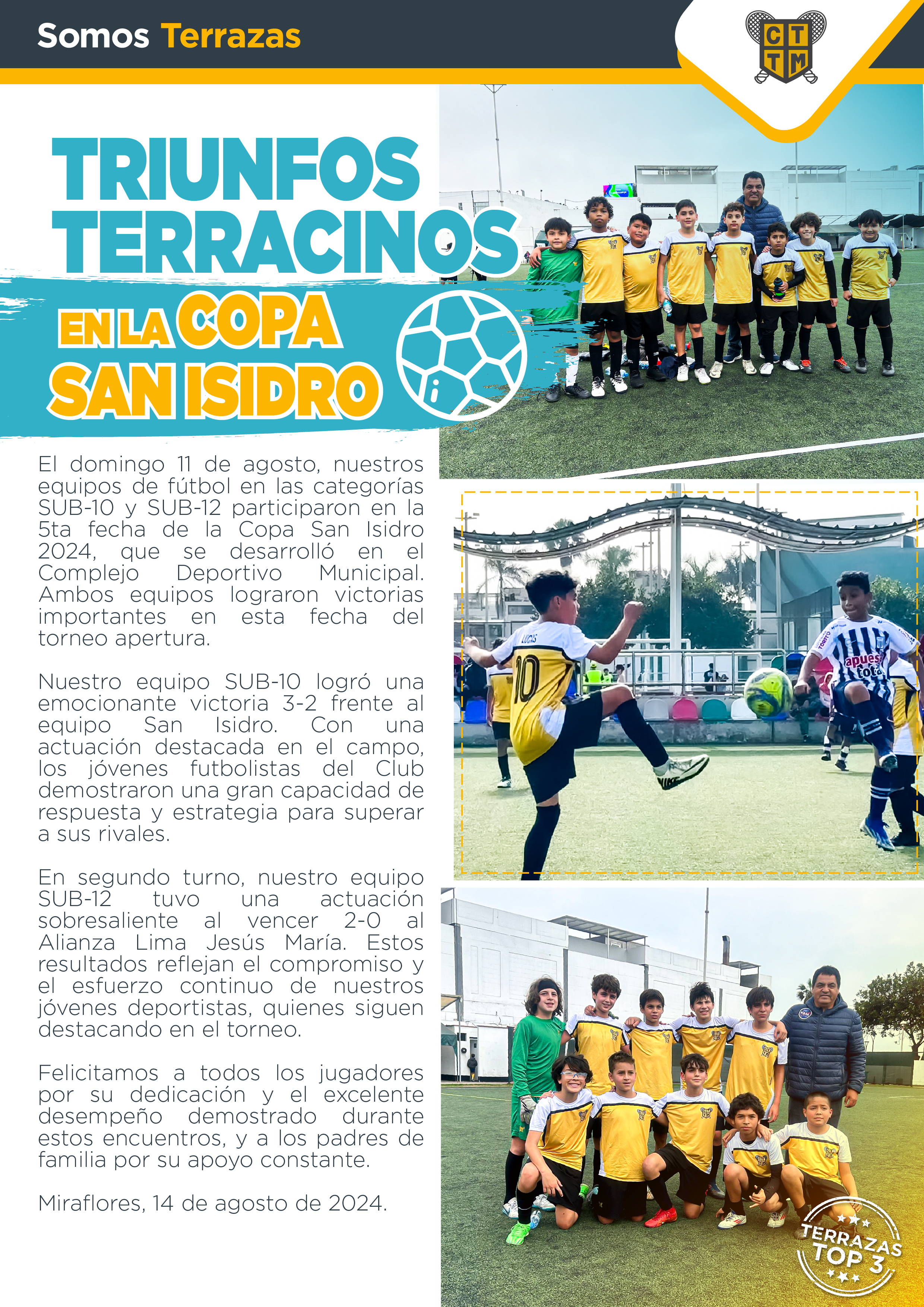 TRIUNFOS TERRACINOS EN LA COPA SAN ISIDRO 2024⚽👏🏻