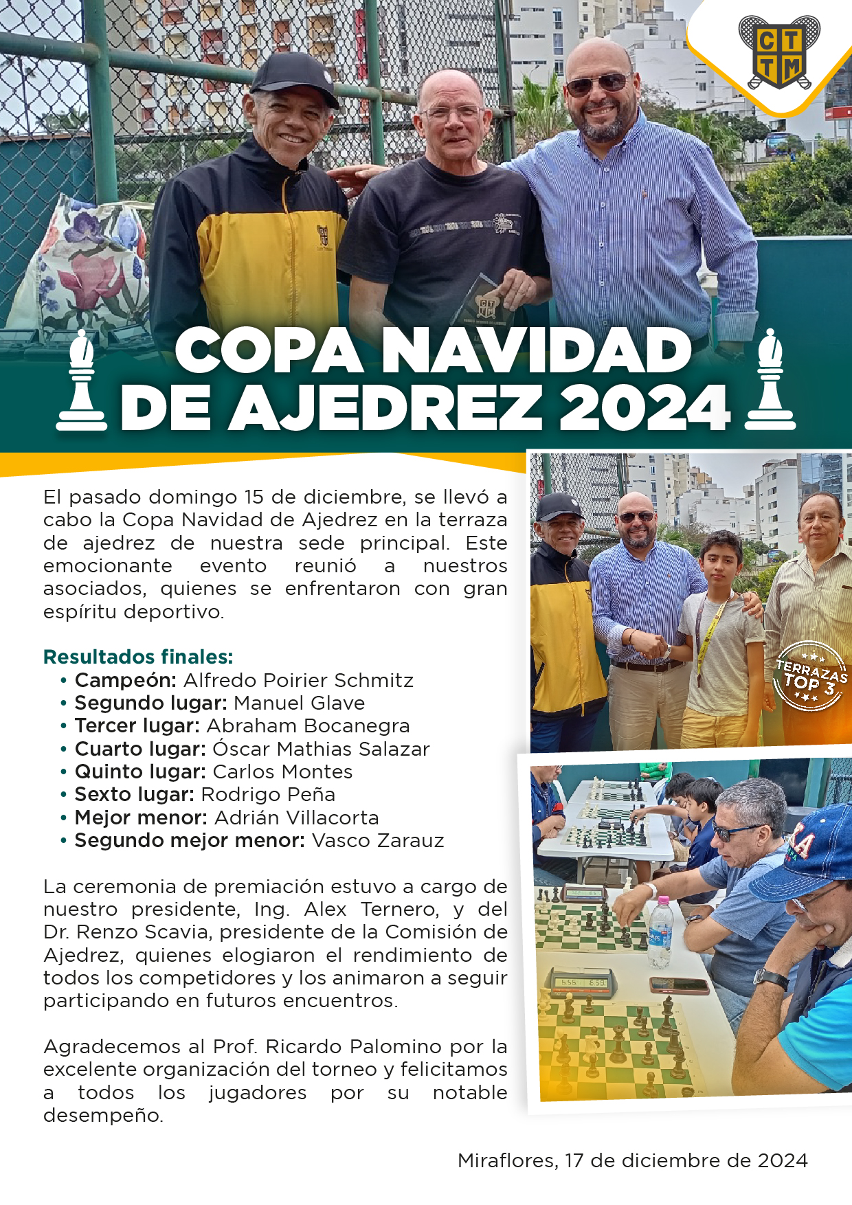 🏆 COPA NAVIDAD DE AJEDREZ 2024♟️🎄