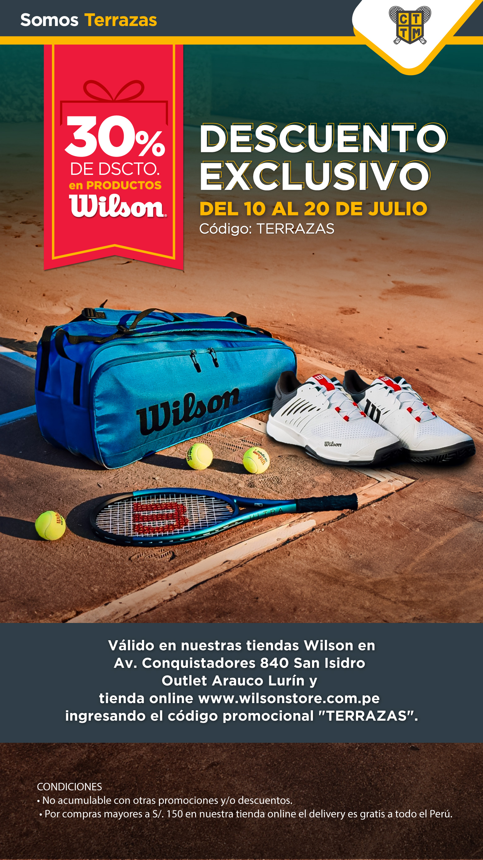 DESCUENTO EXCLUSIVO PRODUCTOS WILSON 