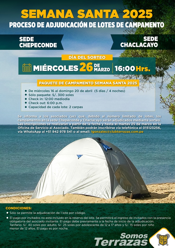 🌟 SEMANA SANTA 2025 🌟 PROCESO DE ADJUDICACIÓN DE LOTES DE CAMPAMENTO 🏕️