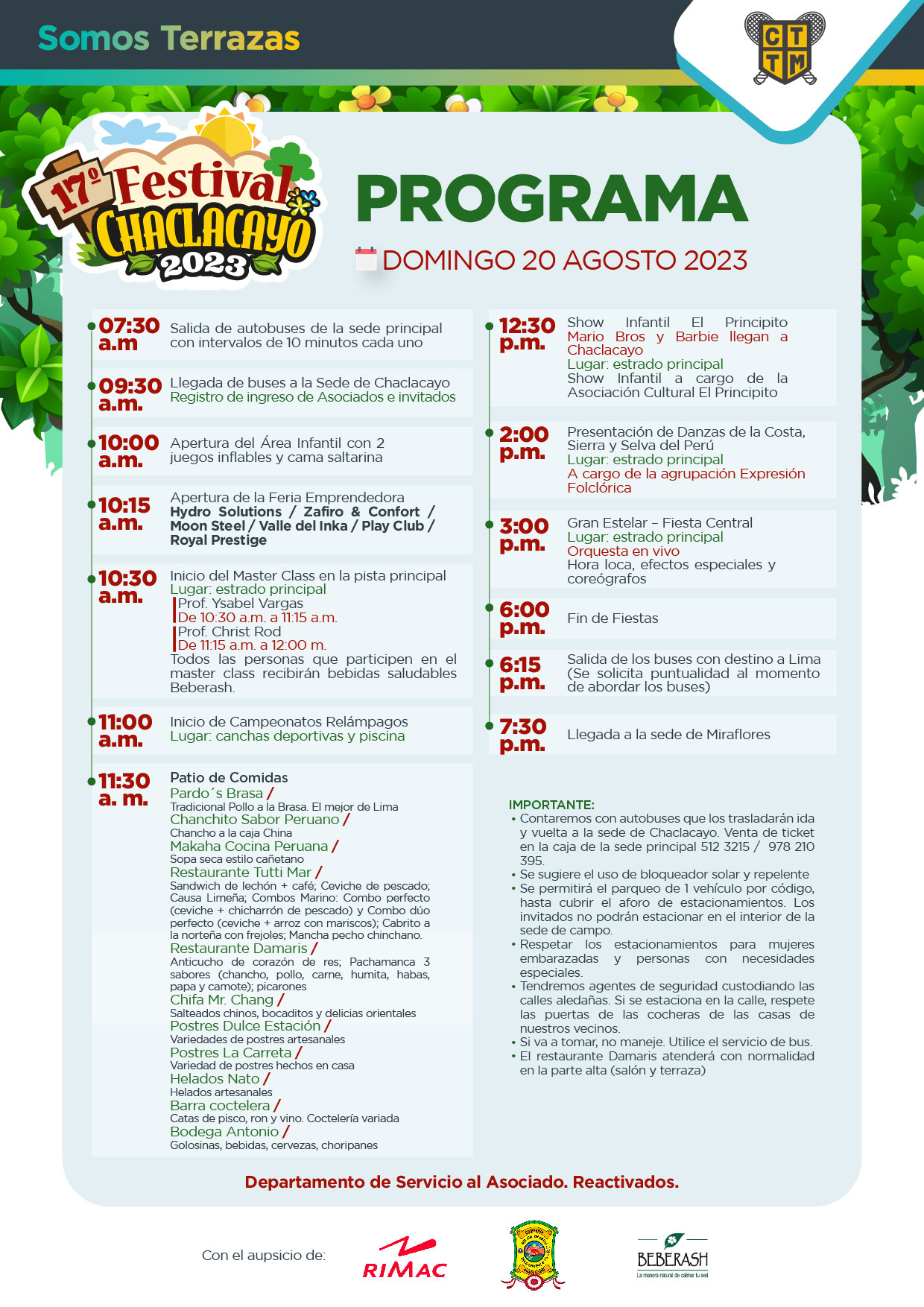 PROGRAMA DEL 17º FESTIVAL DE INVIERNO CHACLACAYO 2023