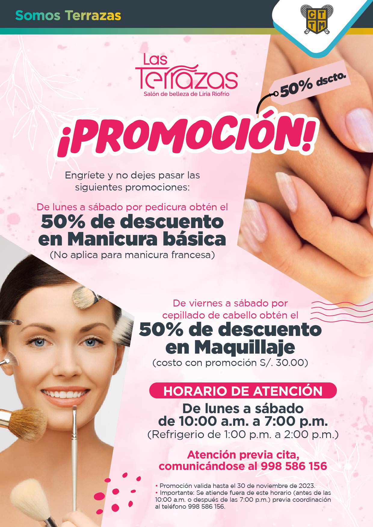 DISFRUTA DE ESTAS PROMOCIONES EN "LAS TERRAZAS SALÓN DE BELLEZA"
