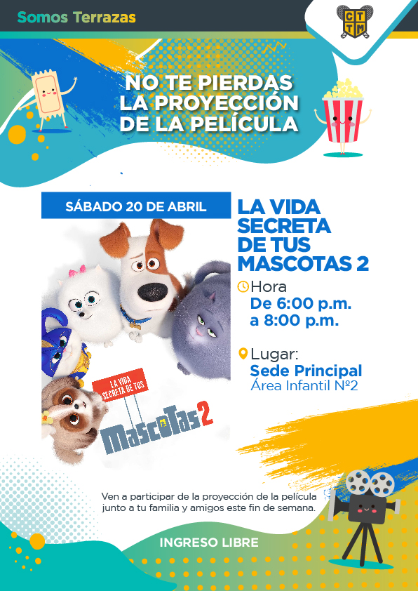 NO TE PIERDAS LA PROYECCIÓN DE LA PELÍCULA "LA VIDA SECRETA DE TUS MASCOTAS 2"