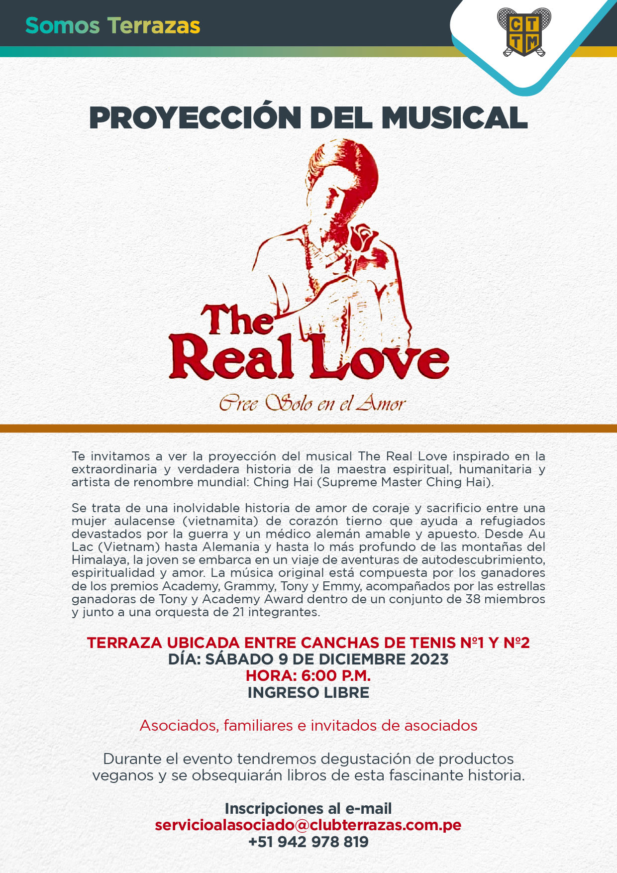 PROYECCIÓN DEL MUSICAL THE REAL LOVE