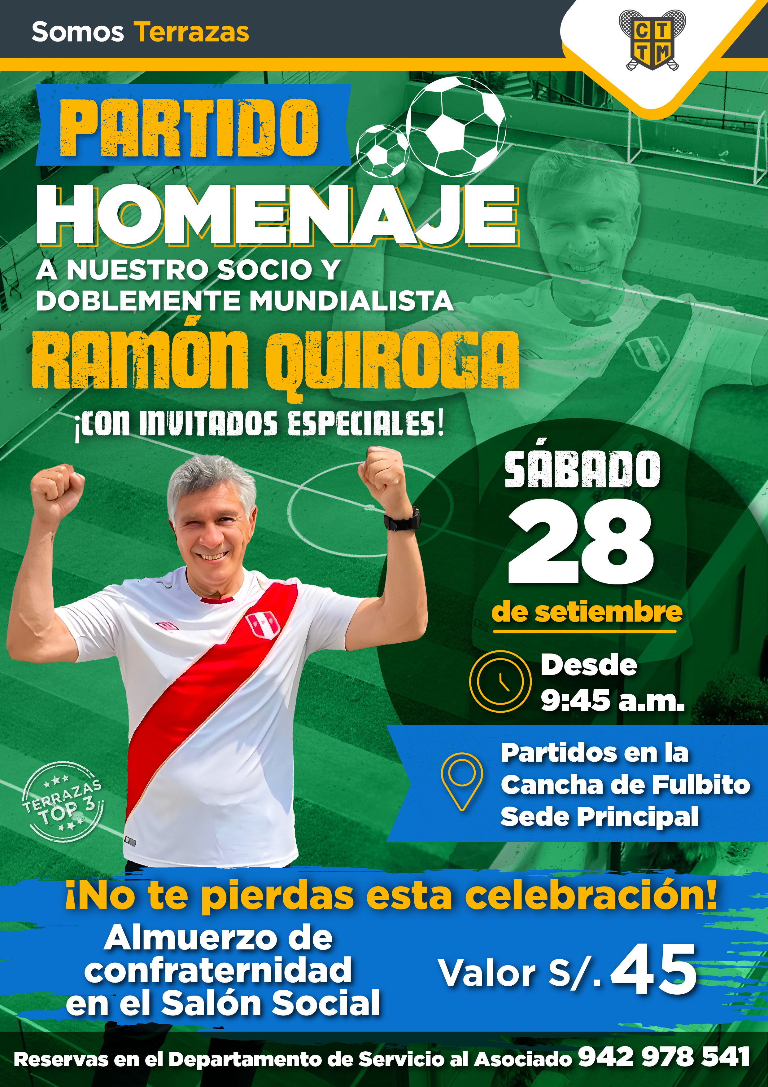 PARTIDO HOMENAJE A NUESTRO ASOCIADO RAMÓN QUIROGA