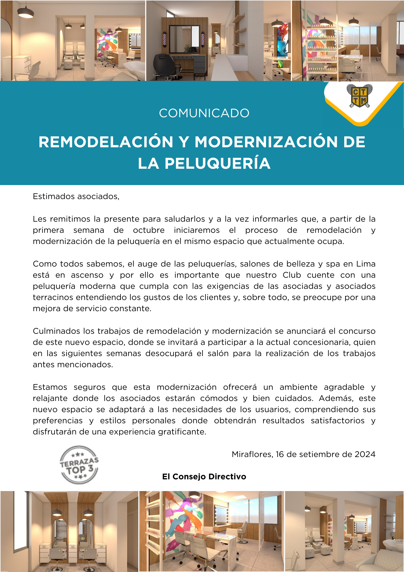 REMODELACIÓN Y MODERNIZACIÓN DE LA PELUQUERÍA