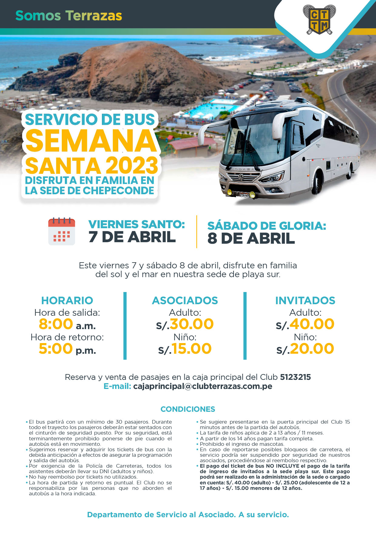 SERVICIO DE BUS A CHEPECONDE SEMANA SANTA