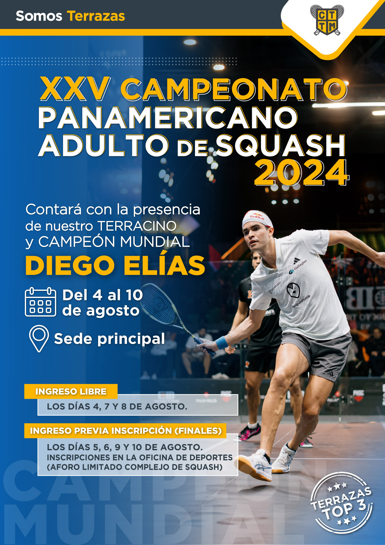 “XXV CAMPEONATO PANAMERICANO ADULTO DE SQUASH 2024”