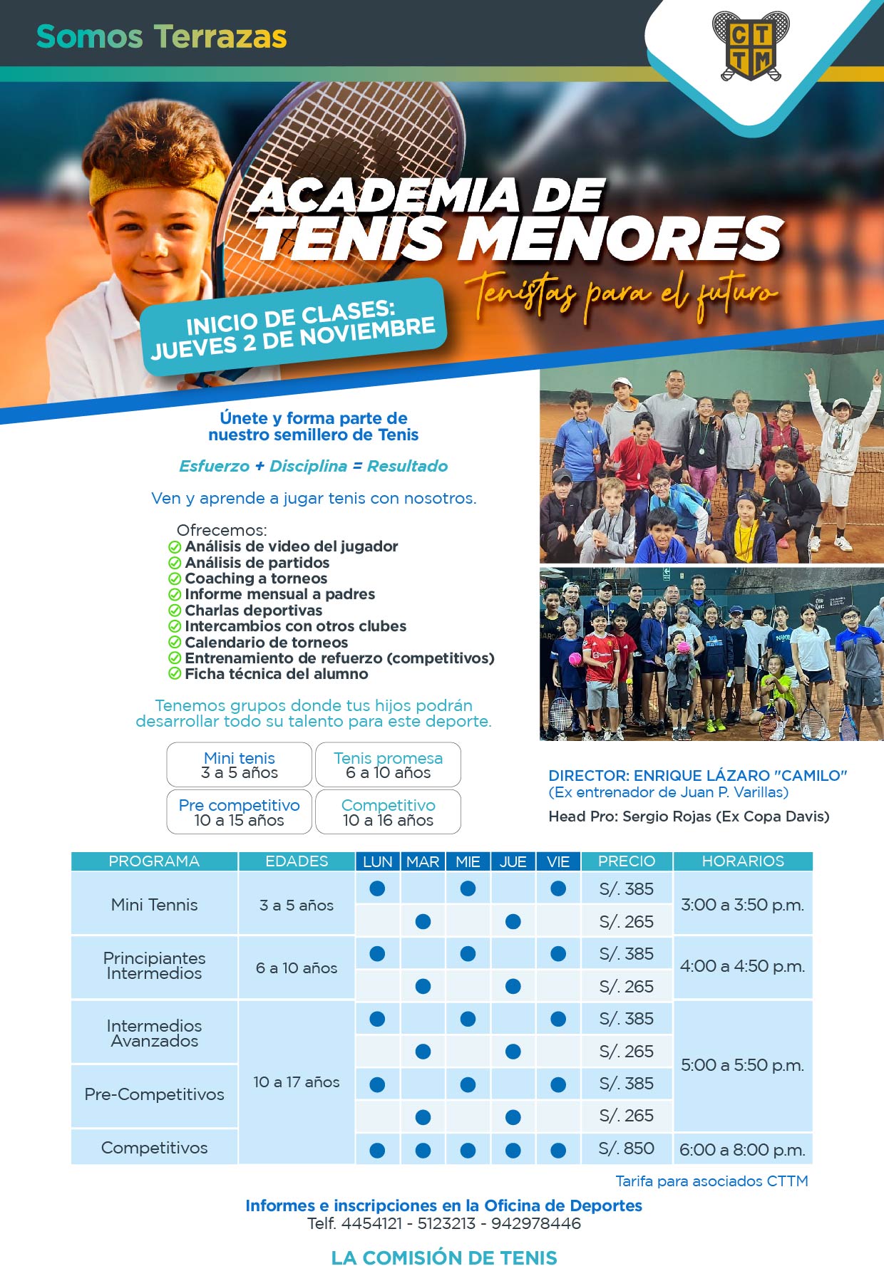 ACADEMIA DE TENIS MENORES / TENISTAS PARA EL FUTURO