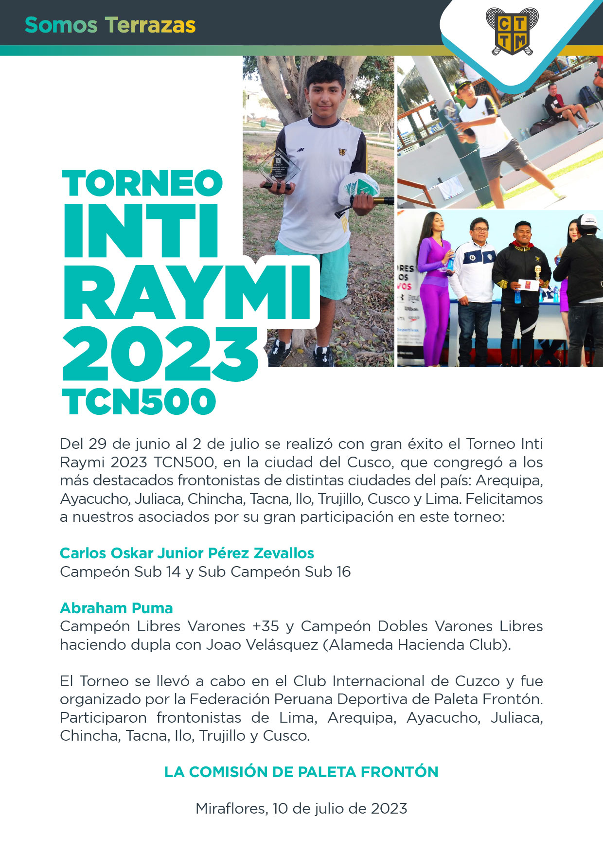 TORNEO INTI RAYMI 2023 TCN500