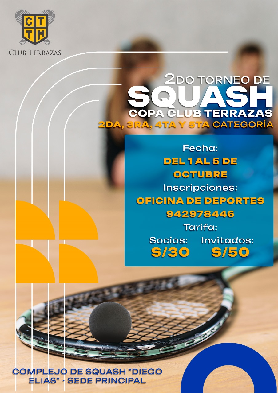 2DO TORNEO DE SQUASH COPA CLUB TERRAZAS