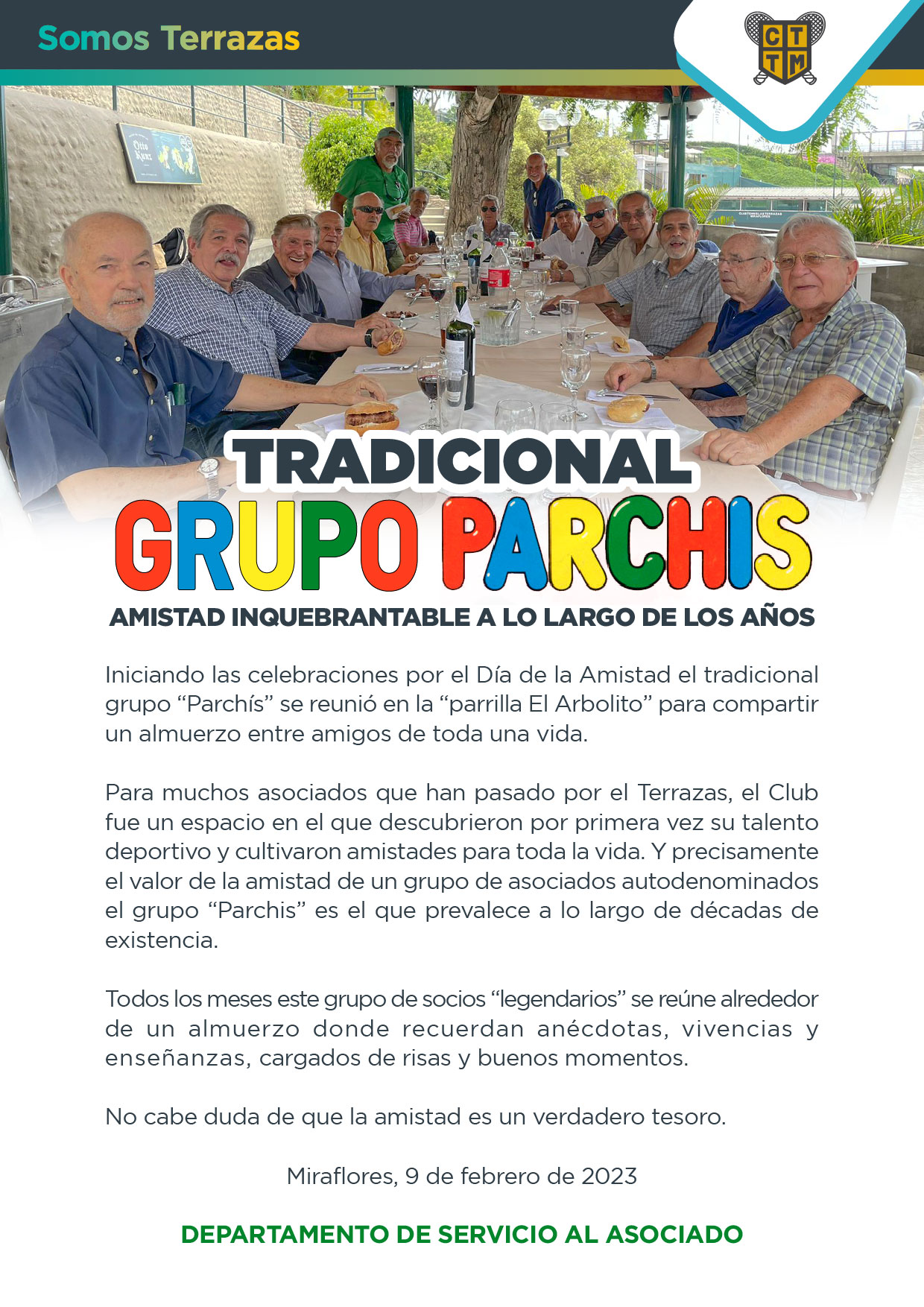 TRADICIONAL “GRUPO PARCHÍS”,  AMISTAD INQUEBRANTABLE A LO LARGO DE LOS AÑOS