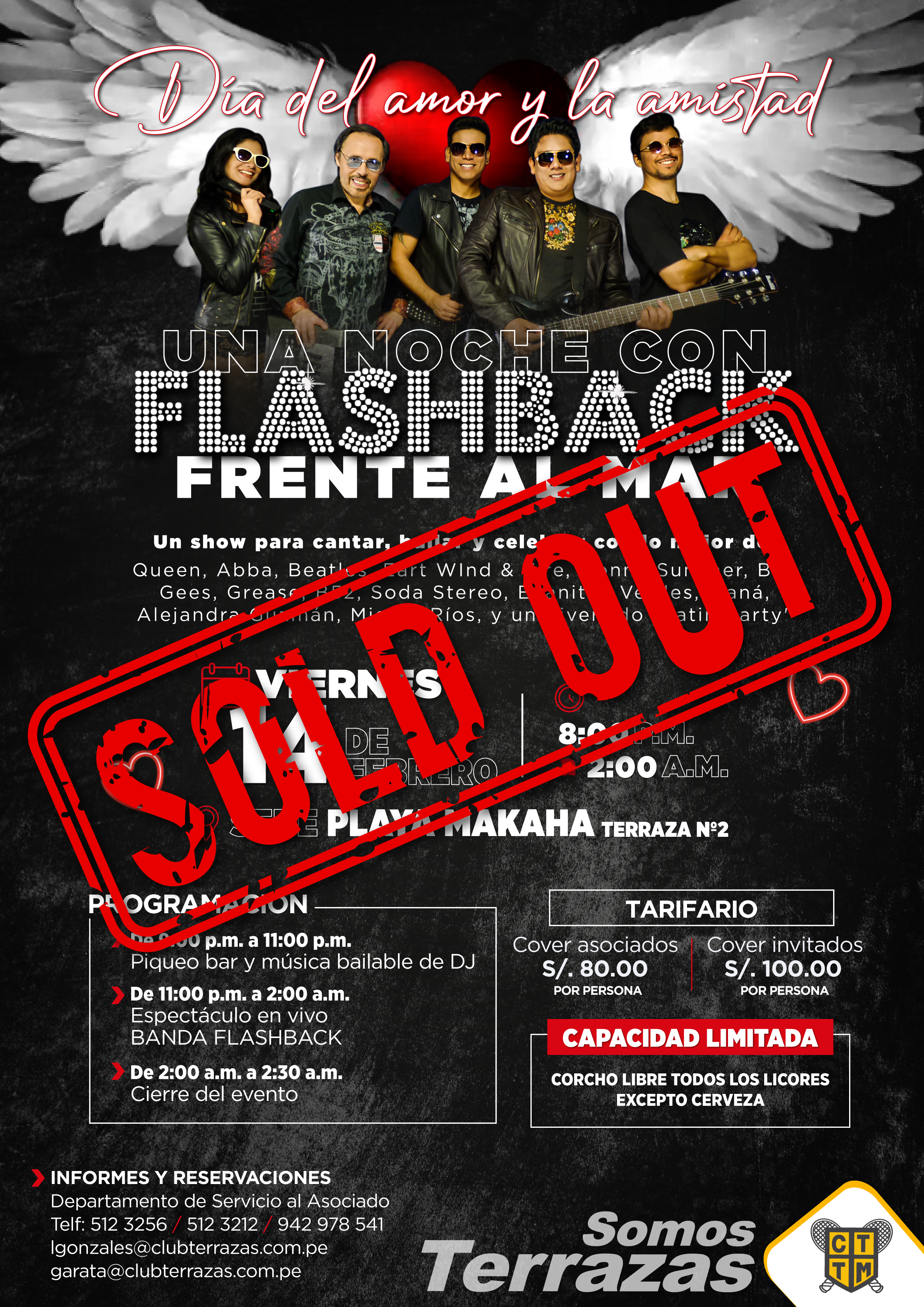 🚨SOLD OUT🚨UNA NOCHE CON FLASHBACK FRENTE AL MAR - DÍA DEL AMOR Y LA AMISTAD💖🌹