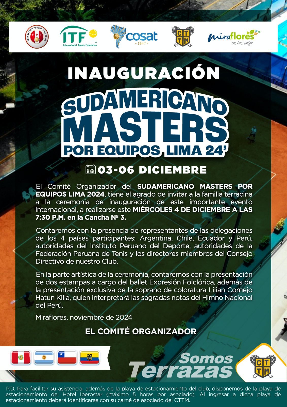 INAUGURACIÓN SUDAMERICANO DE TENIS MASTERS POR EQUIPOS 2024