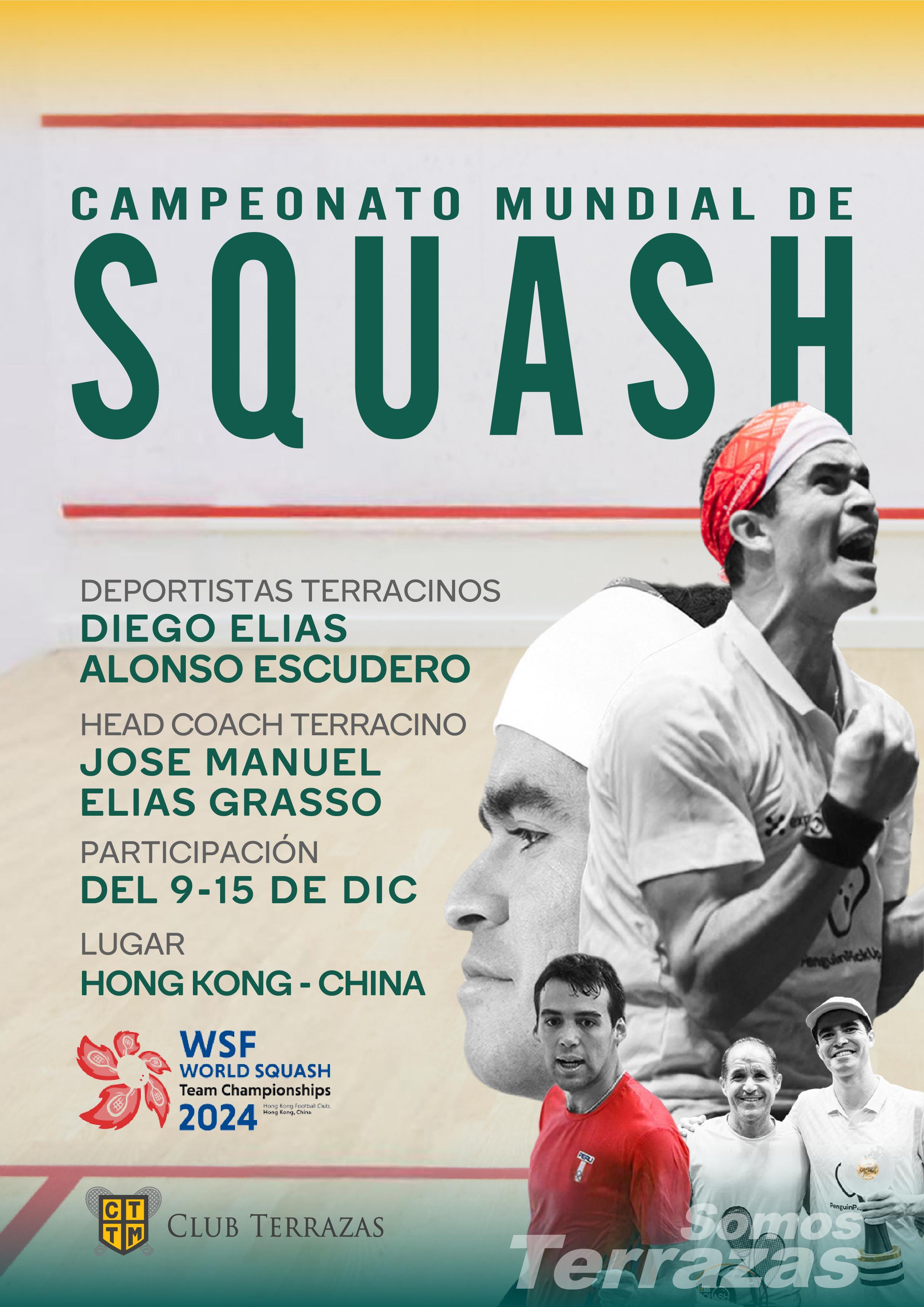 ¡TERRACINOS EN MUNDIAL DE SQUASH 🏆!
