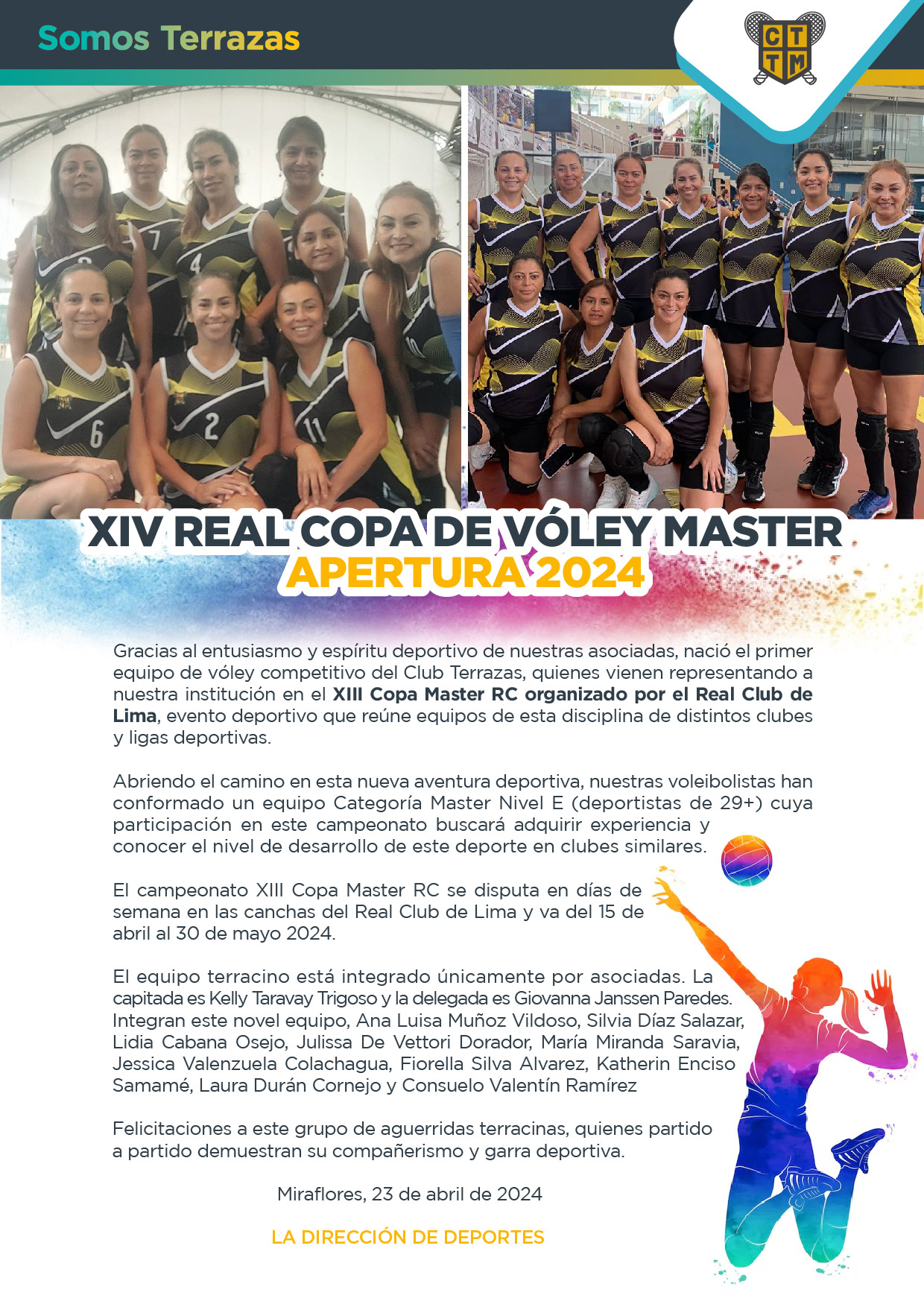 XIV REAL COPA DE VÓLEY MASTER APERTURA 2024