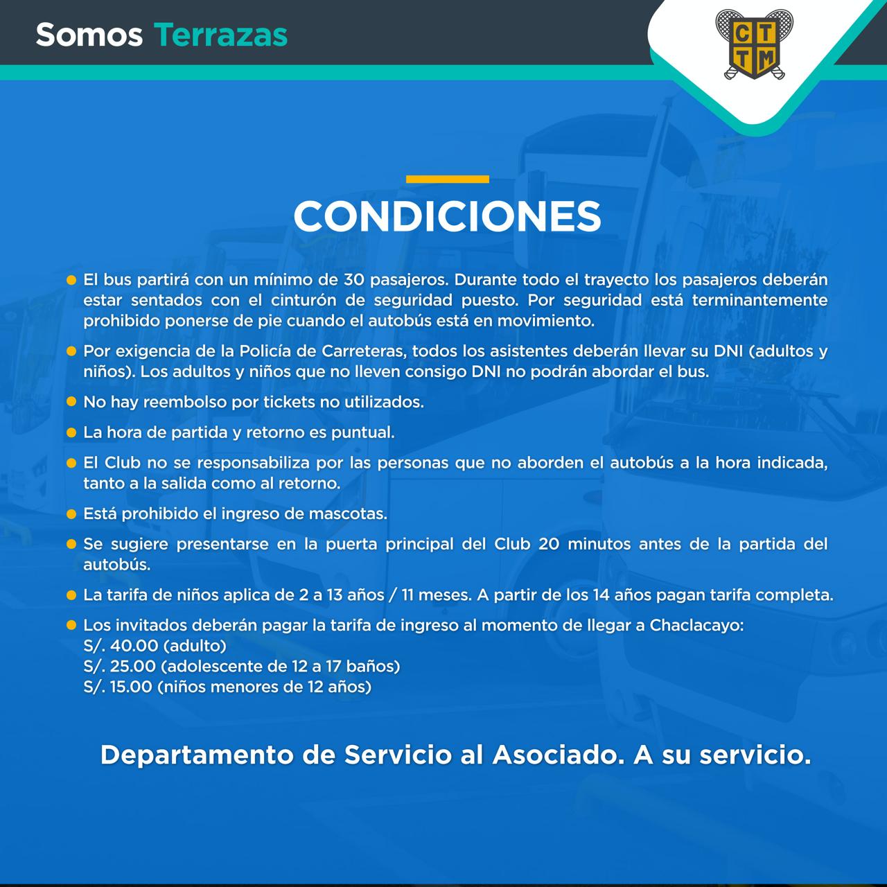 SERVICIO DE BUS: SEDE CHACLACAYO 