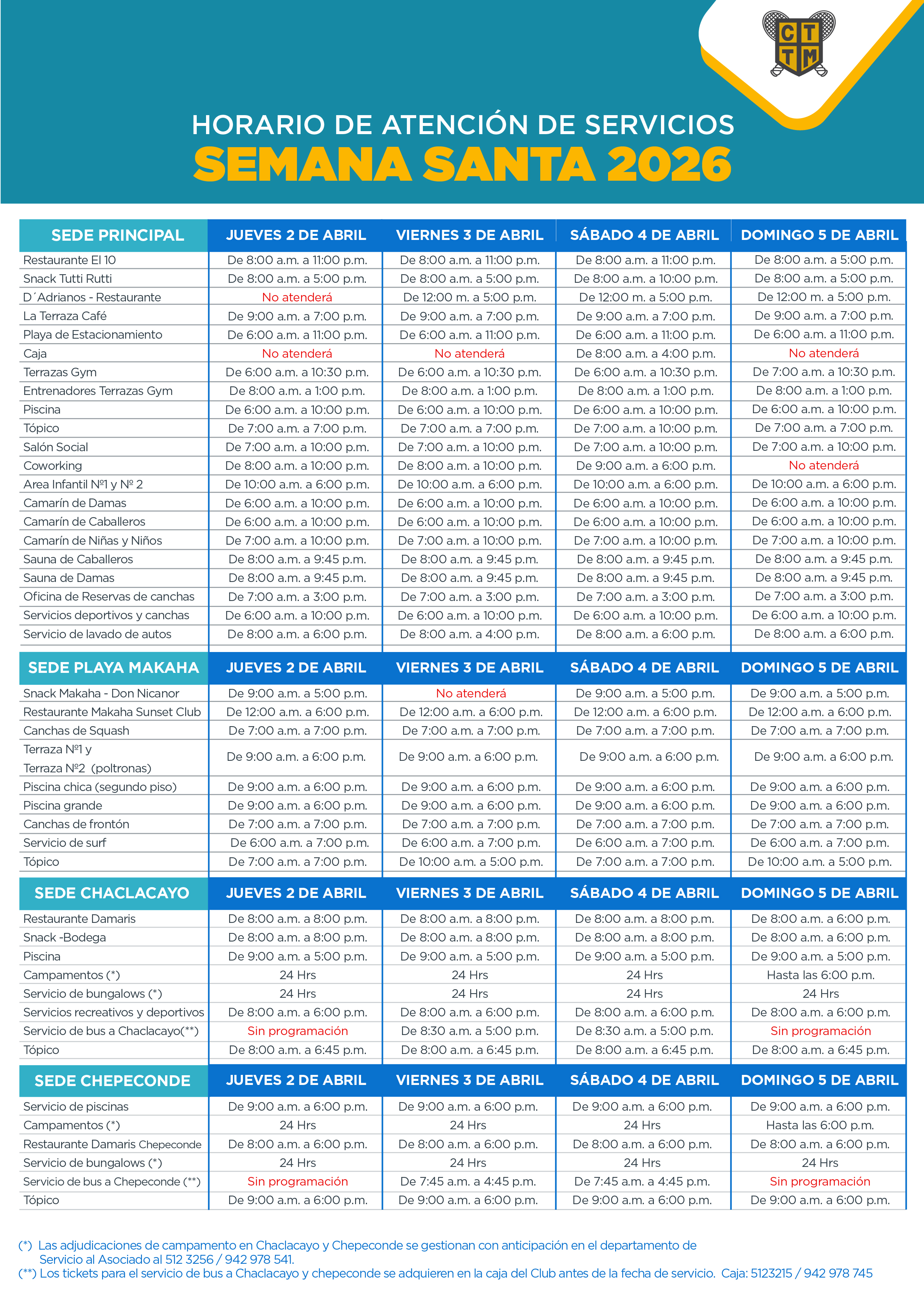 🌿📅 HORARIOS DE ATENCIÓN – SEMANA SANTA 2026 ✨🌄